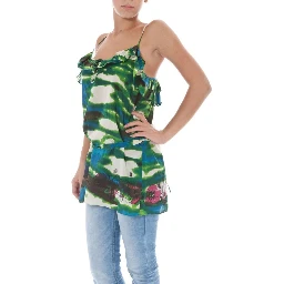 Green Cotton Women Top