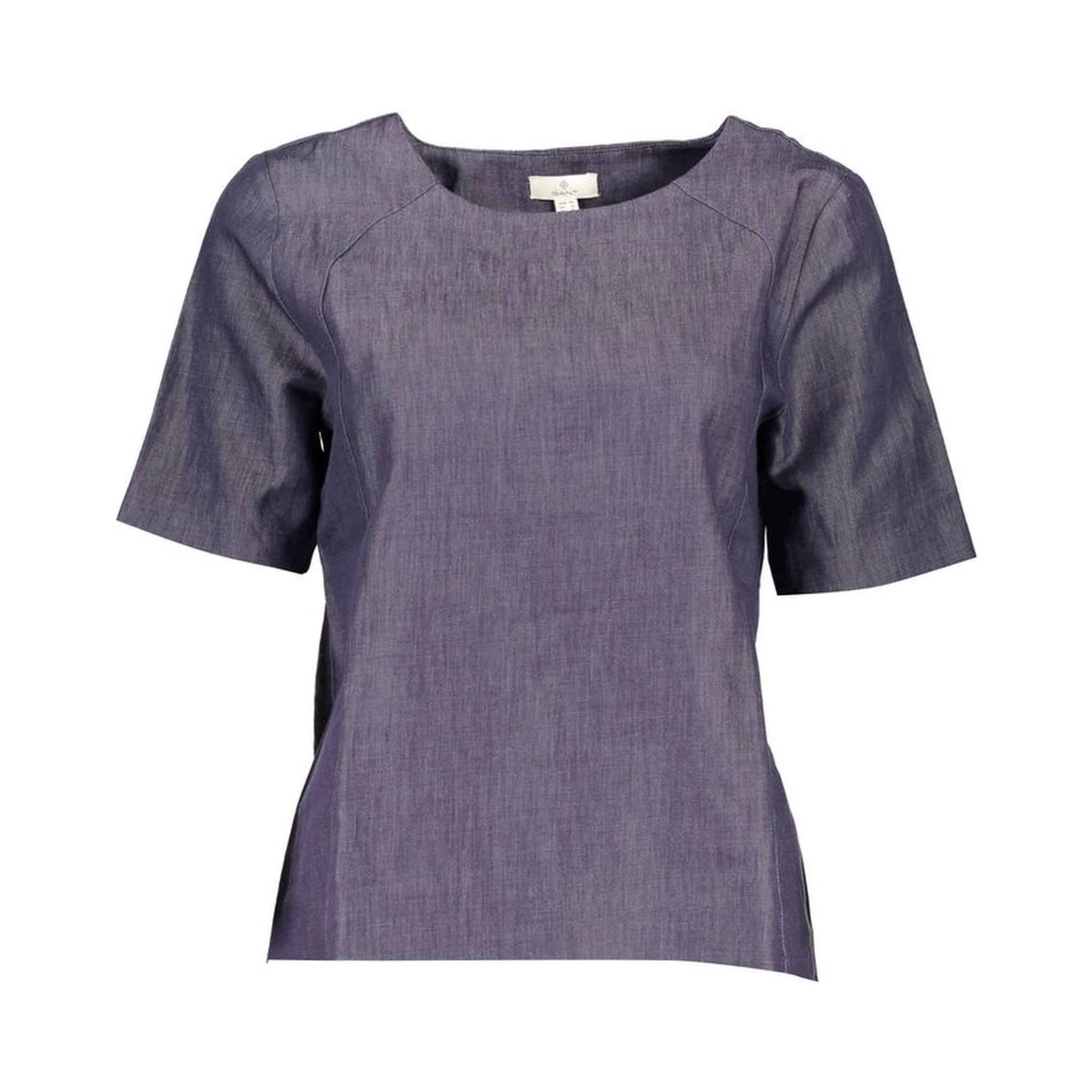 Blue Cotton Women T-Shirt