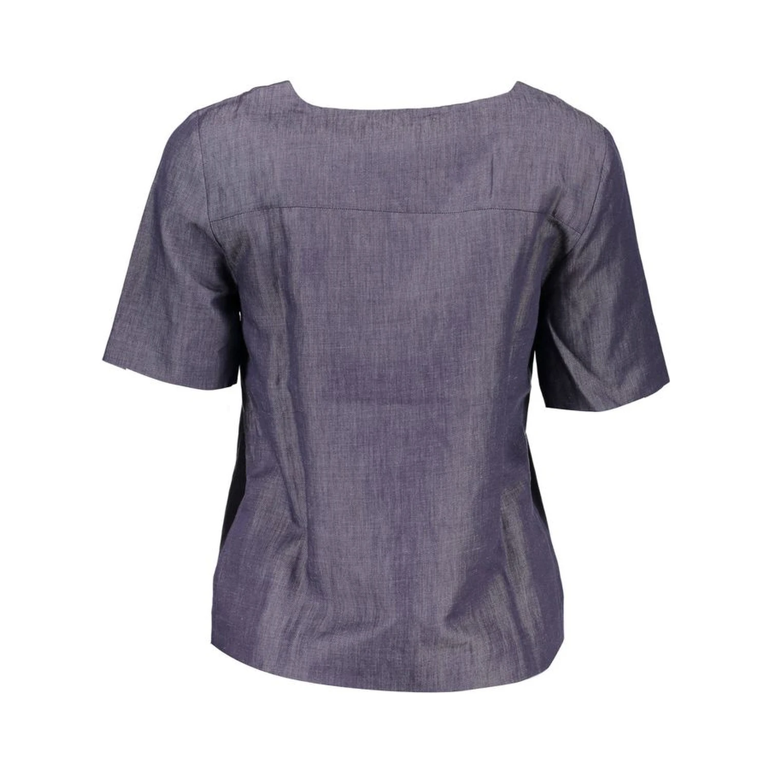 Blue Cotton Women T-Shirt