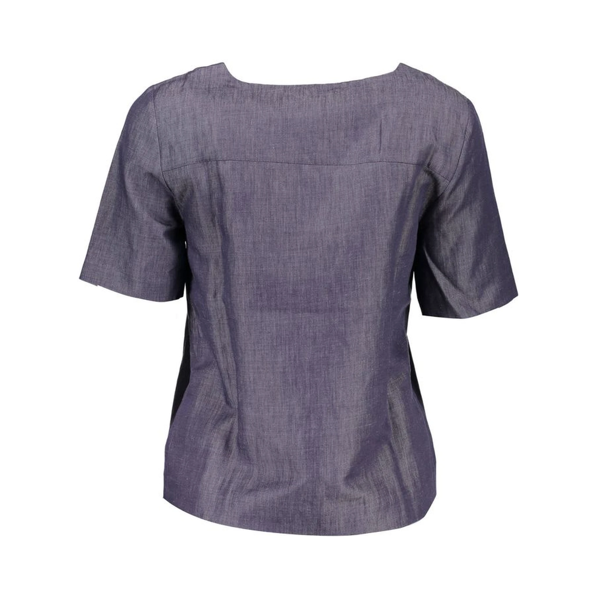 Blue Cotton Women T-Shirt