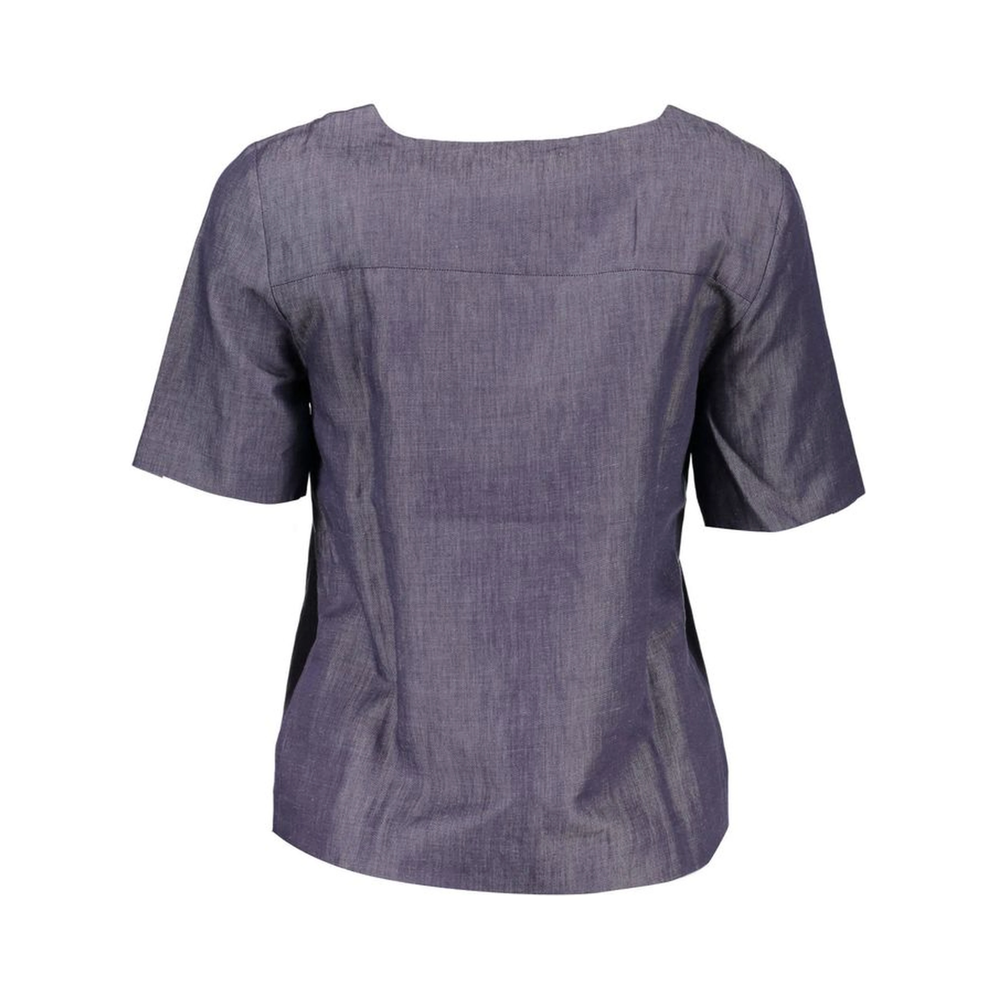 Blue Cotton Women T-Shirt