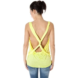 Yellow Viscose Women Top