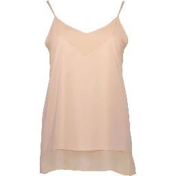 Pink Polyester Women Tank Top