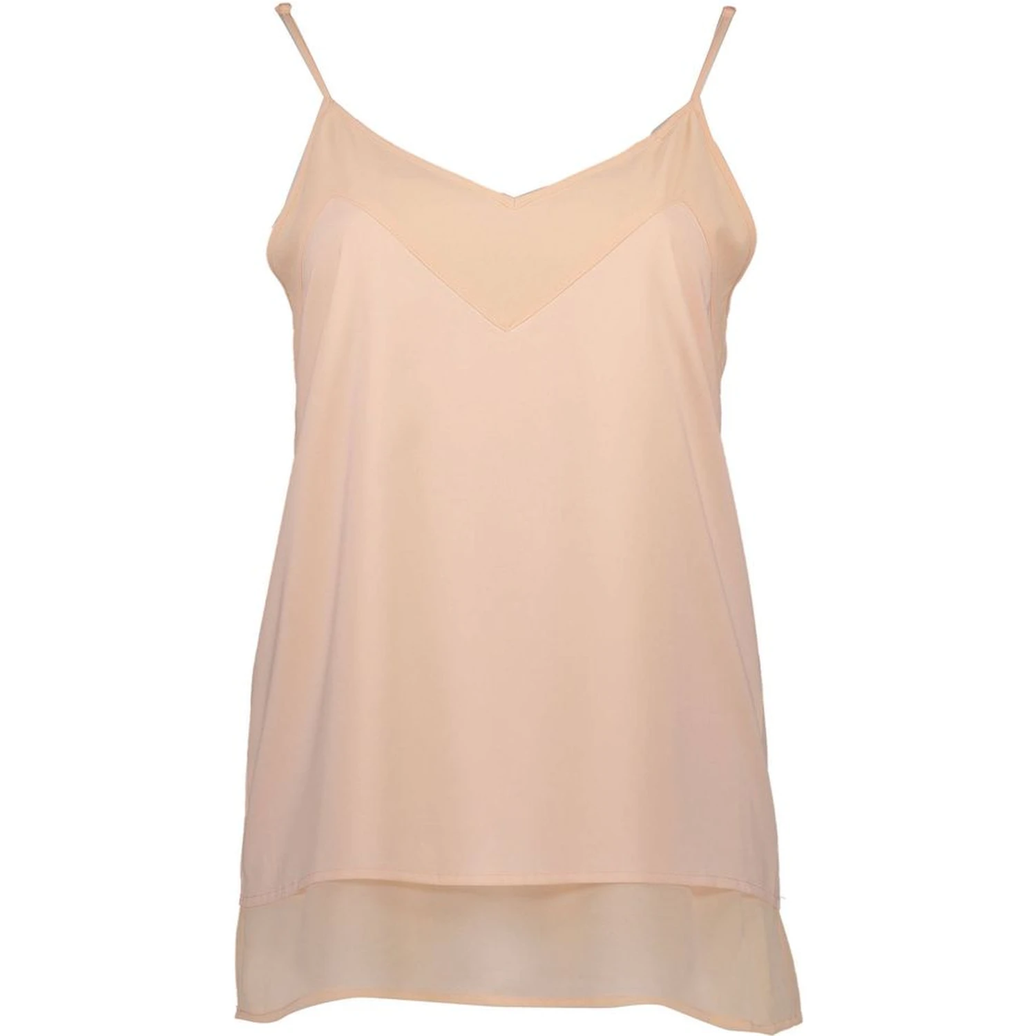 Pink Polyester Women Tank Top