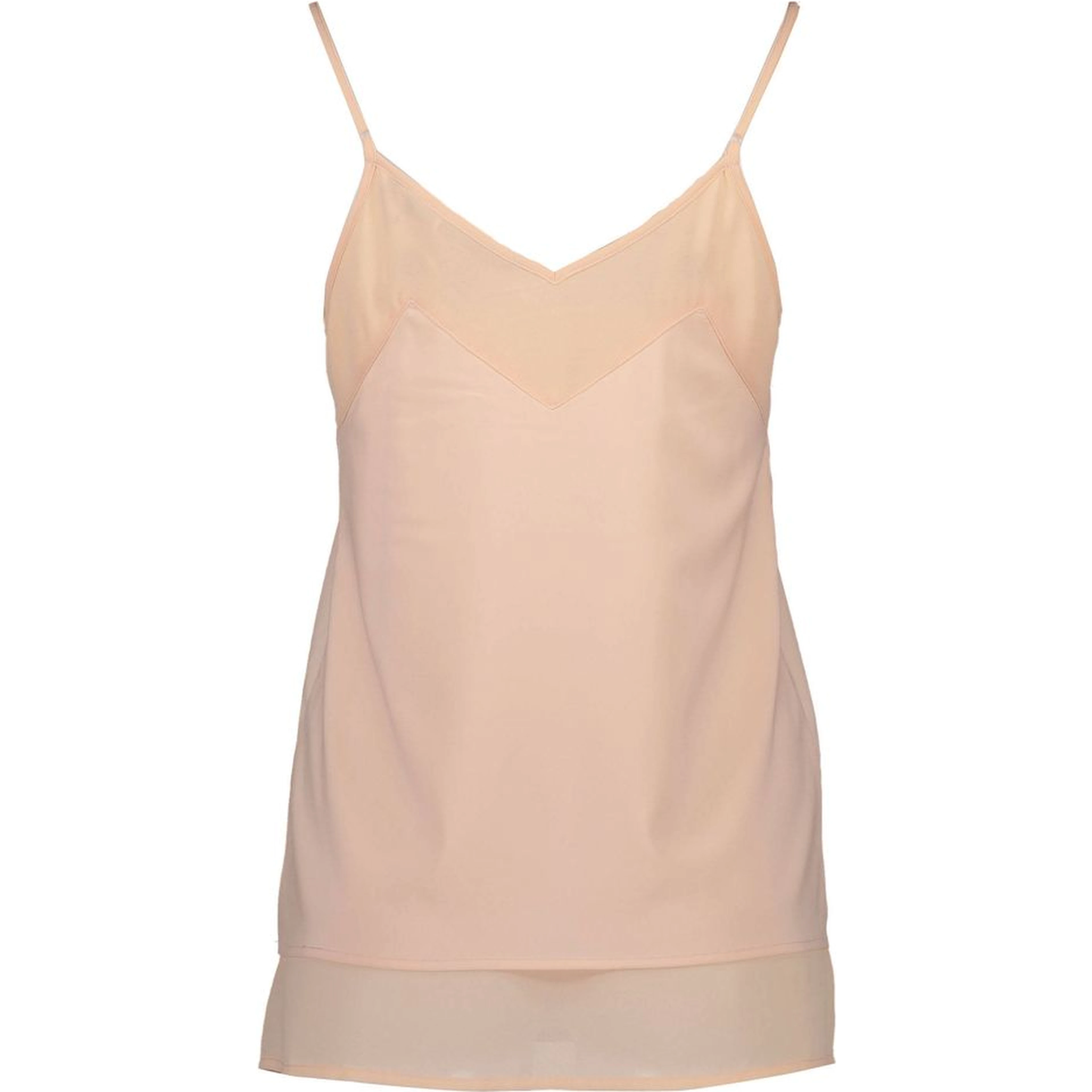 Pink Polyester Women Tank Top