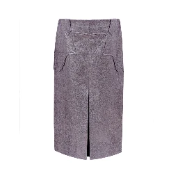Purple Polyamide Midi Skirt