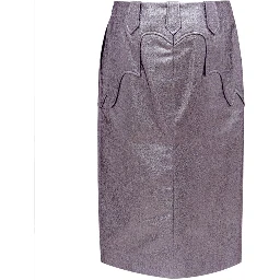 Purple Polyamide Midi Skirt