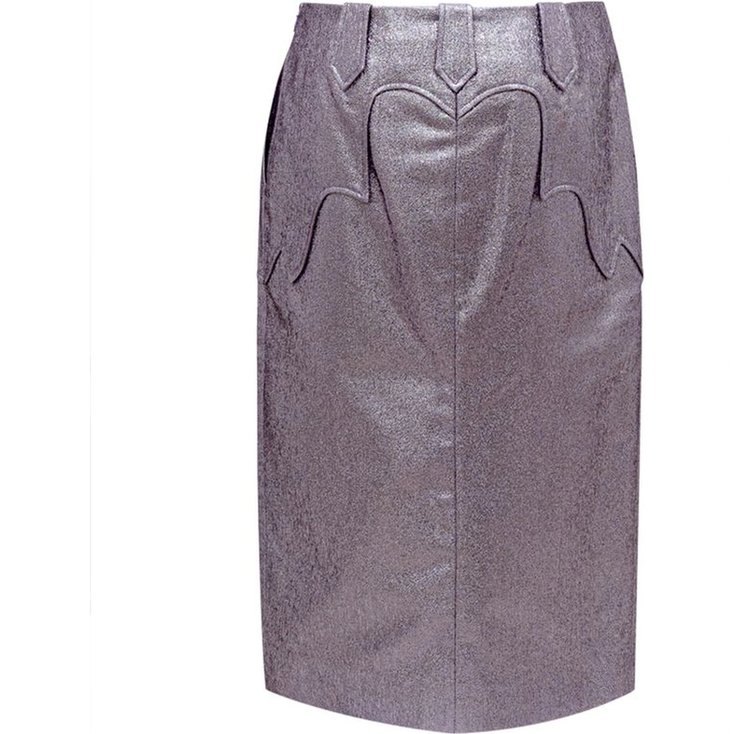 Purple Polyamide Midi Skirt
