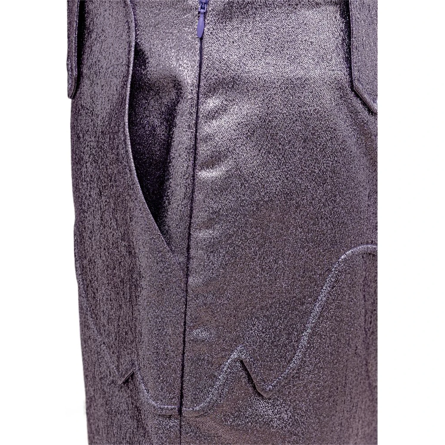 Purple Polyamide Midi Skirt