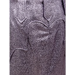 Purple Polyamide Midi Skirt