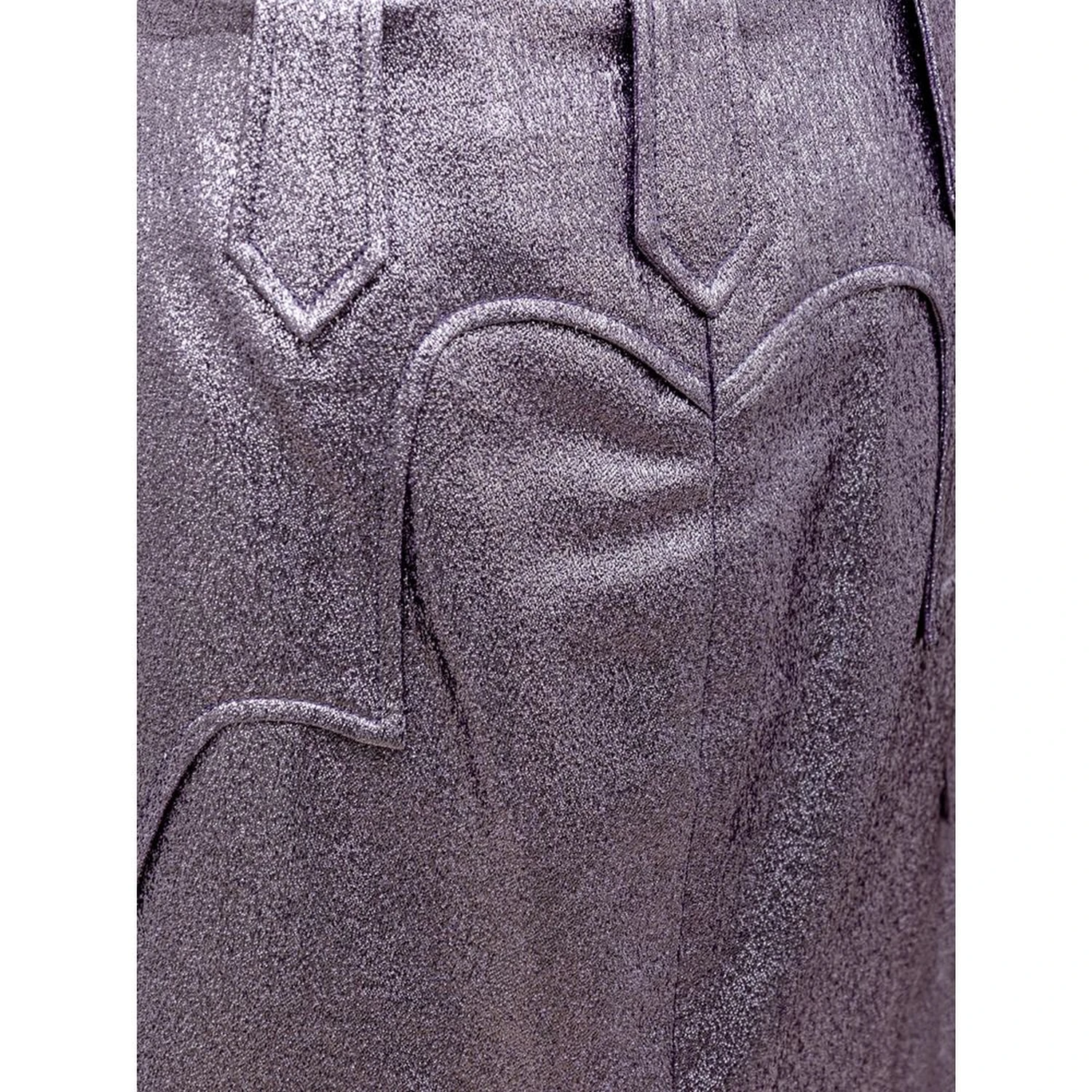 Purple Polyamide Midi Skirt