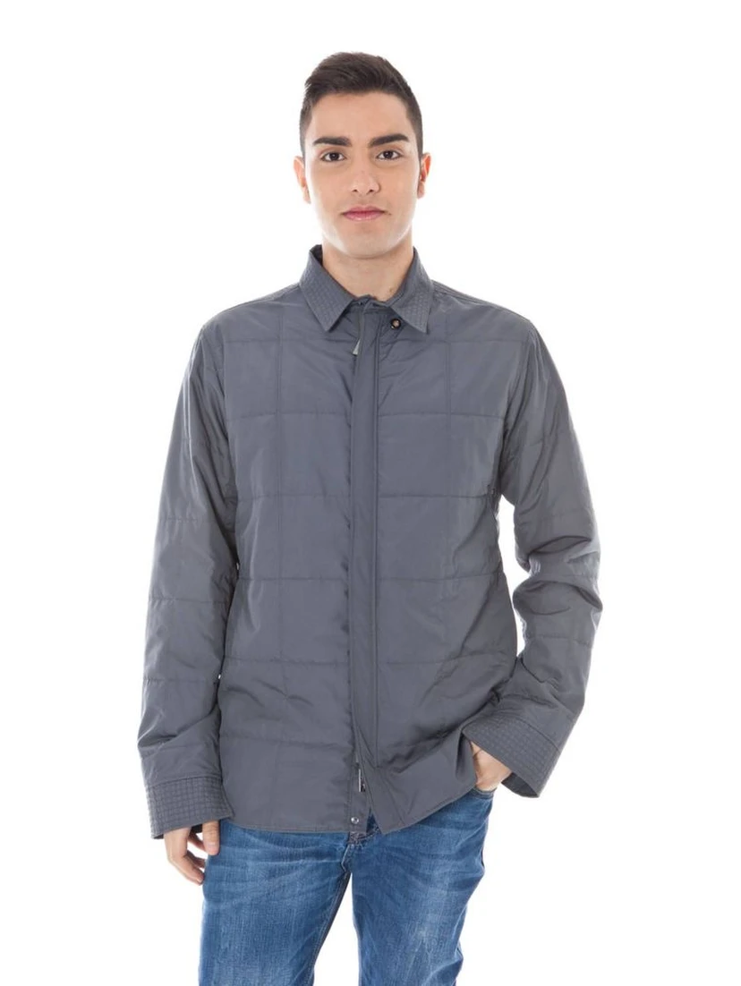 Gray Polyester Jackets & Coat