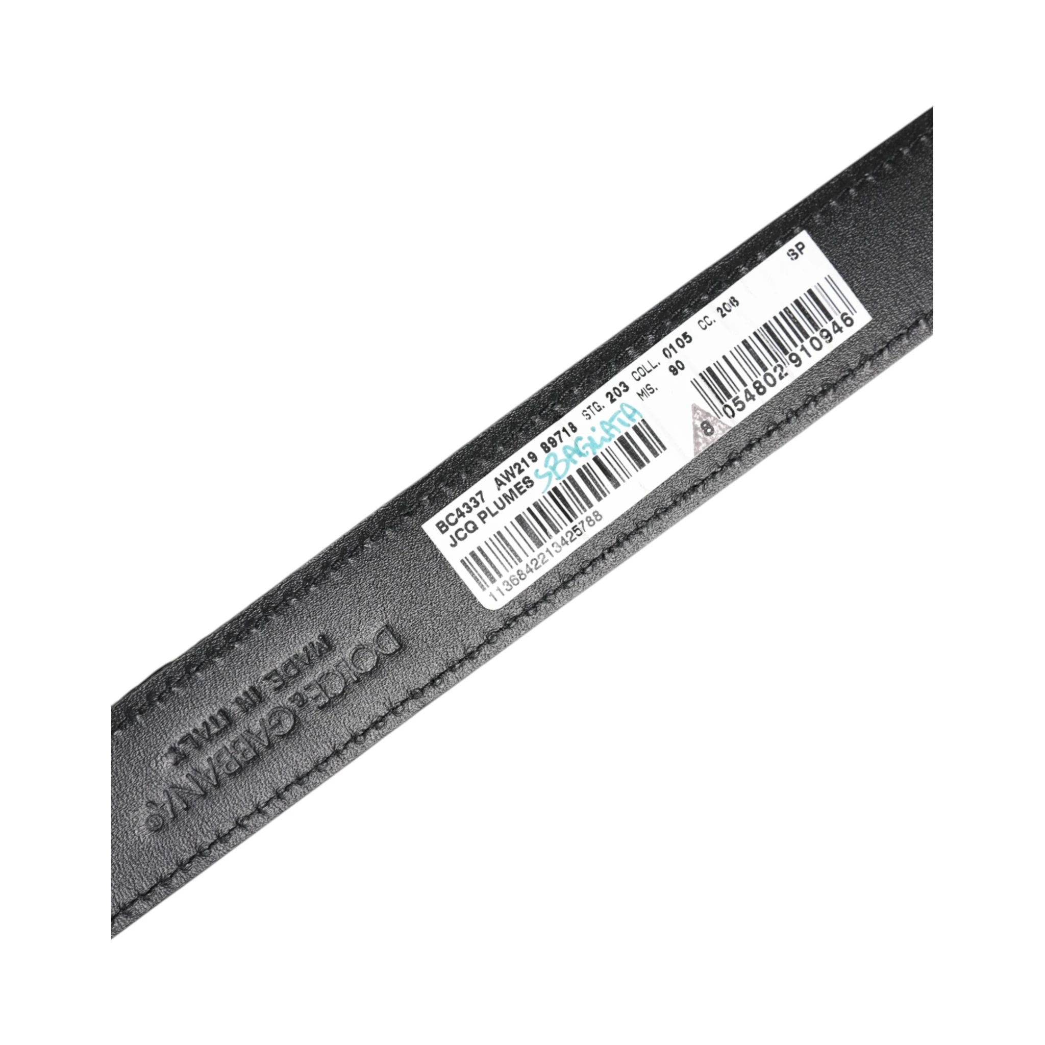 Multicolor Jacquard Leather Metal Buckle Belt