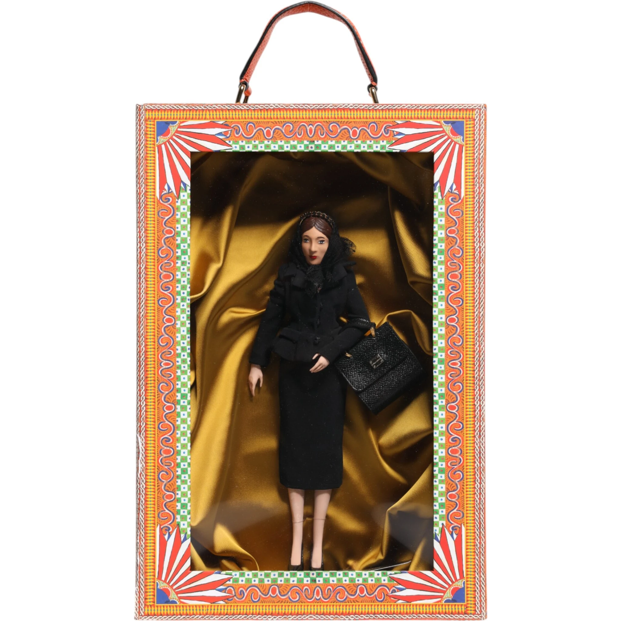 Black Dress Ceramic Porcelain Fashion Leather Sicily Dolls