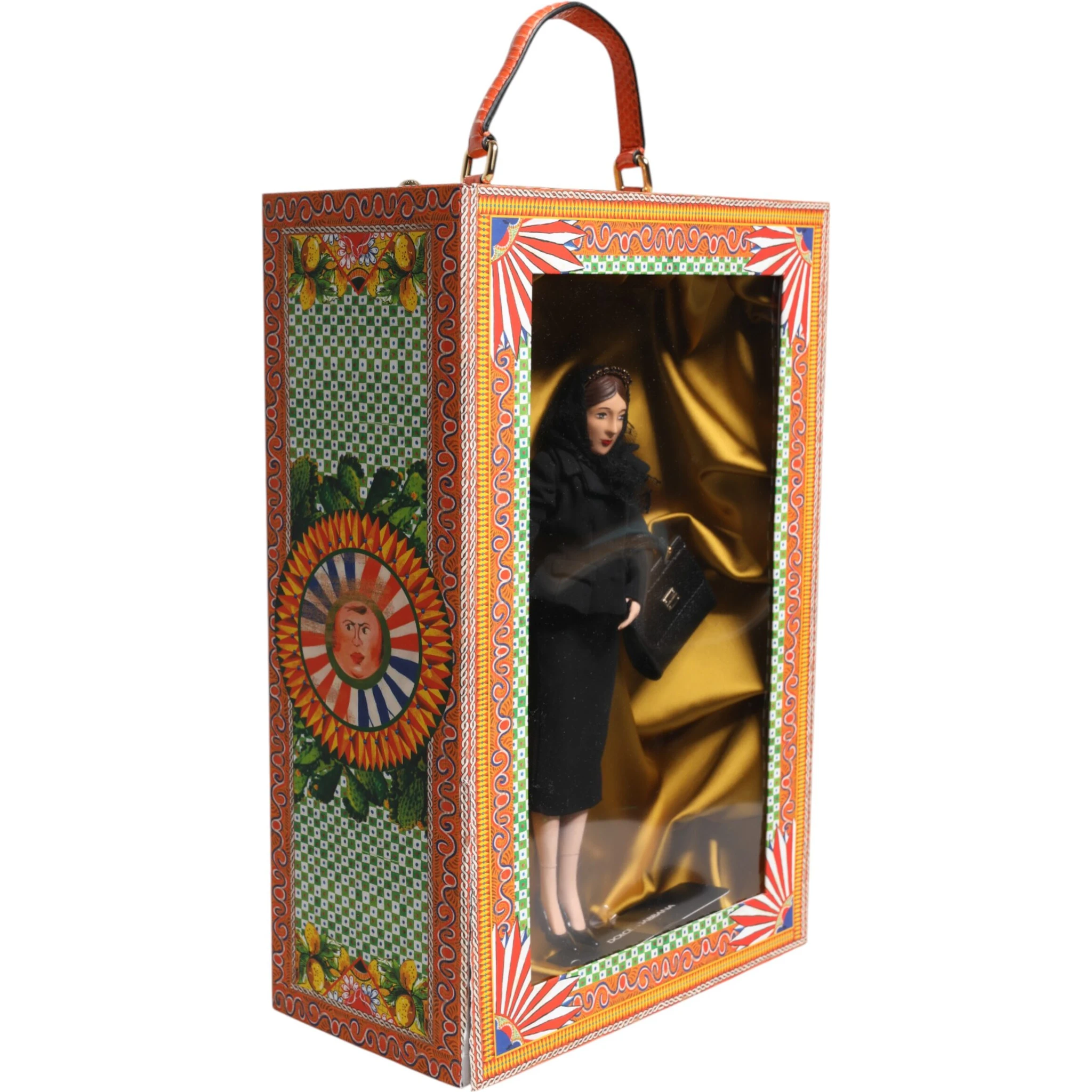 Black Dress Ceramic Porcelain Fashion Leather Sicily Dolls