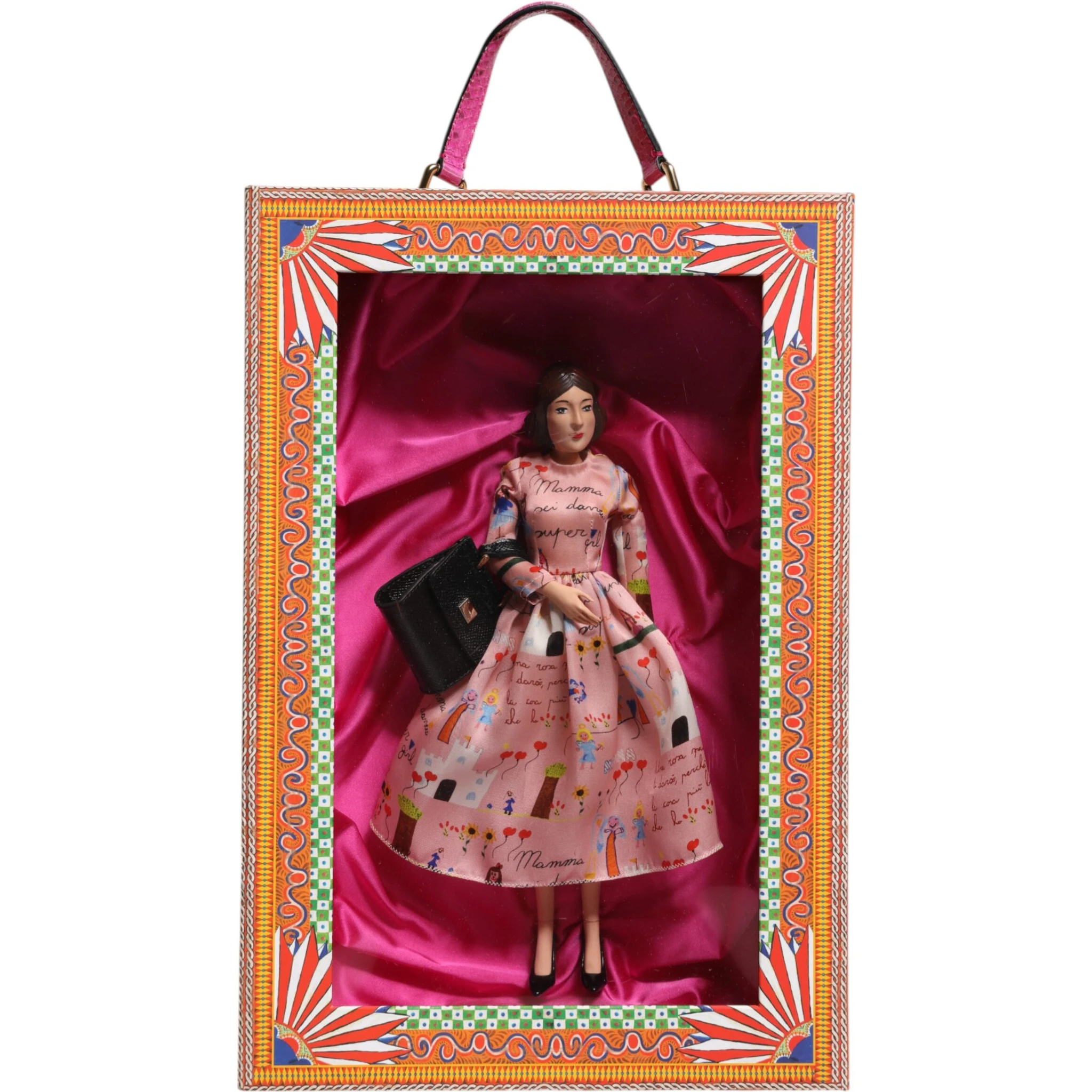 Pink Dress Ceramic Porcelain Fashion Leather Sicily Dolls