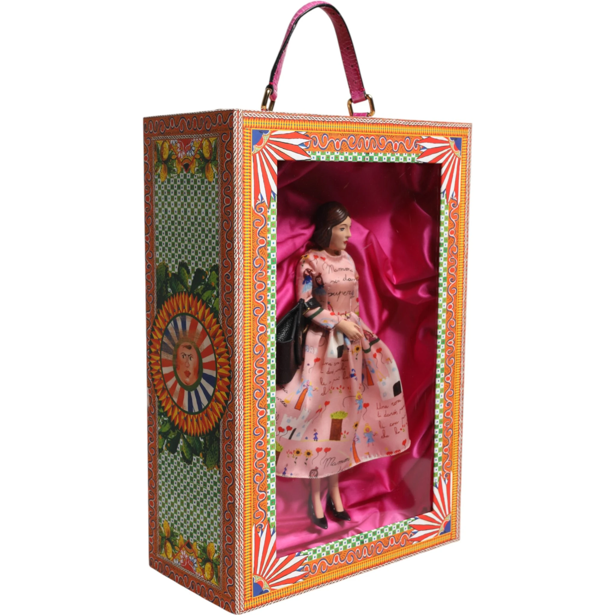 Pink Dress Ceramic Porcelain Fashion Leather Sicily Dolls