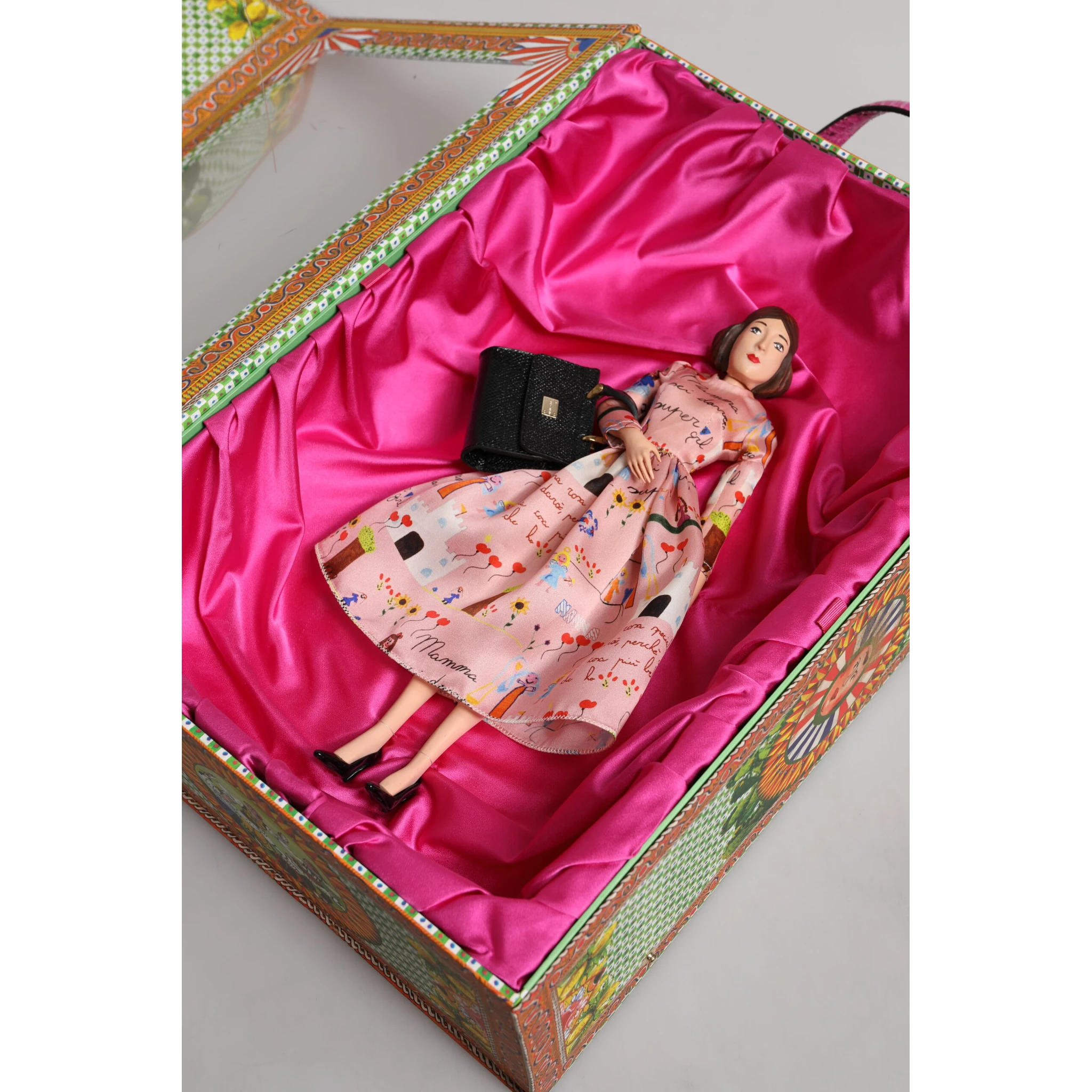 Pink Dress Ceramic Porcelain Fashion Leather Sicily Dolls