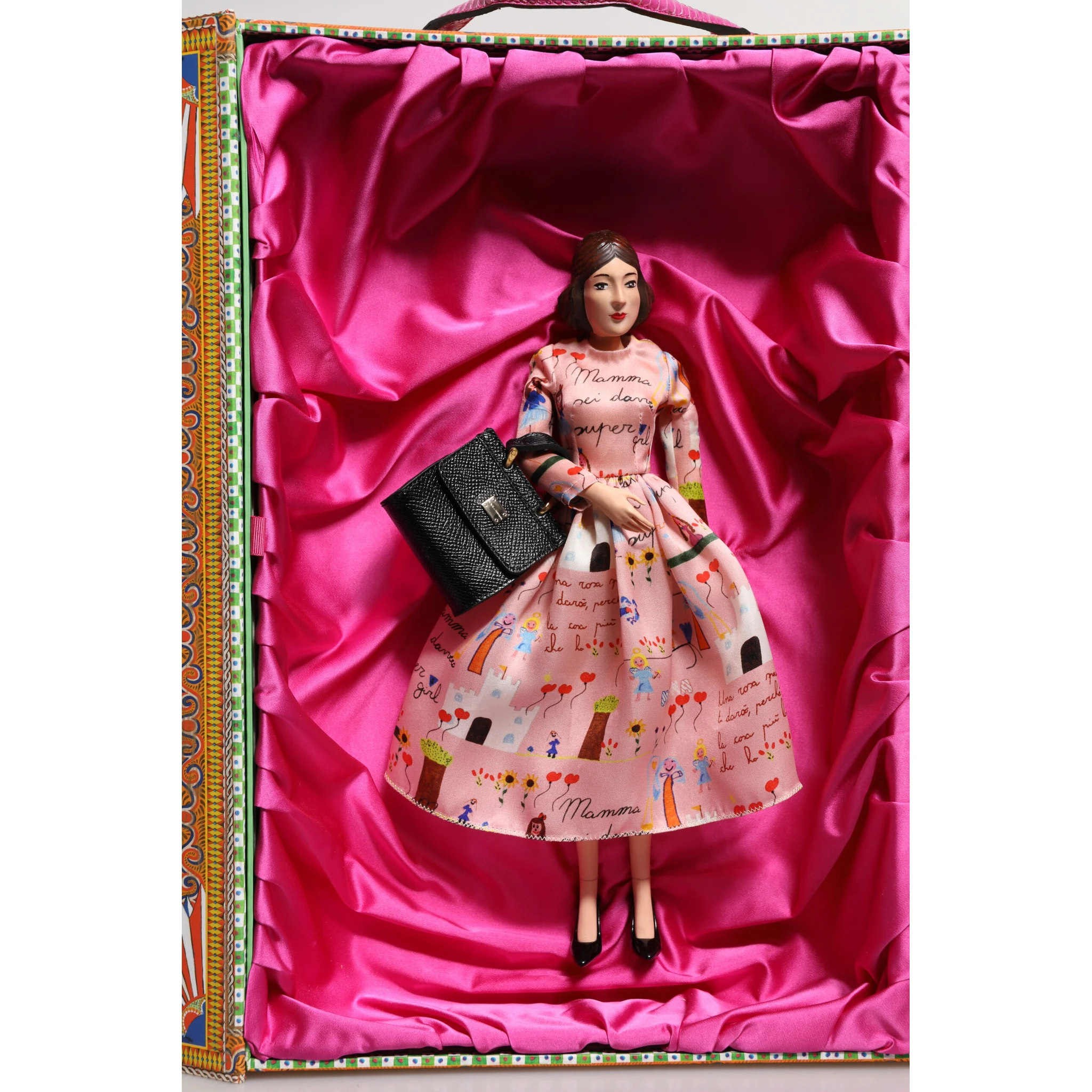 Pink Dress Ceramic Porcelain Fashion Leather Sicily Dolls