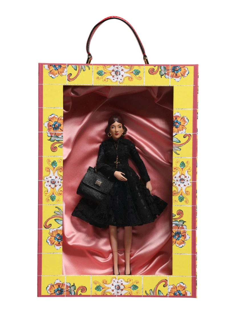 Black Dress Ceramic Porcelain Fashion Leather Sicily Dolls