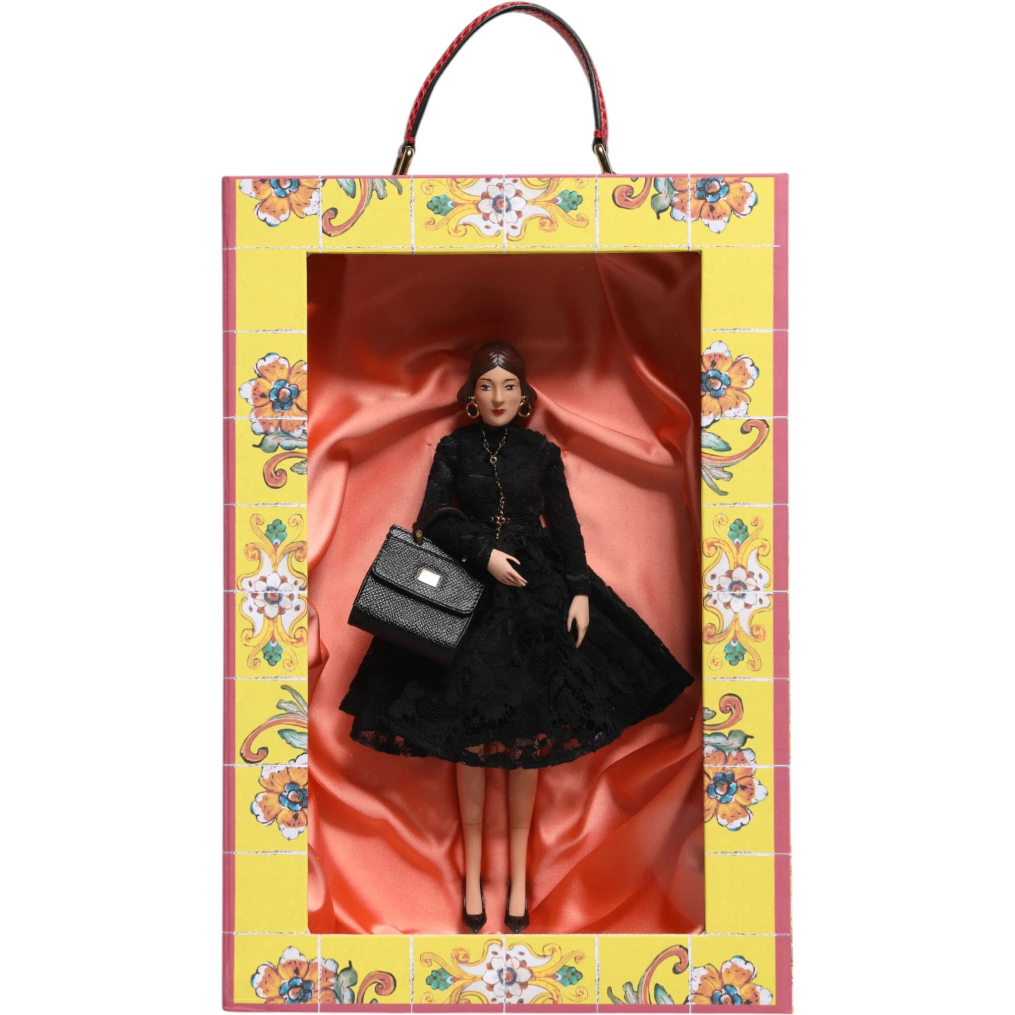 Black Dress Ceramic Porcelain Fashion Leather Sicily Dolls