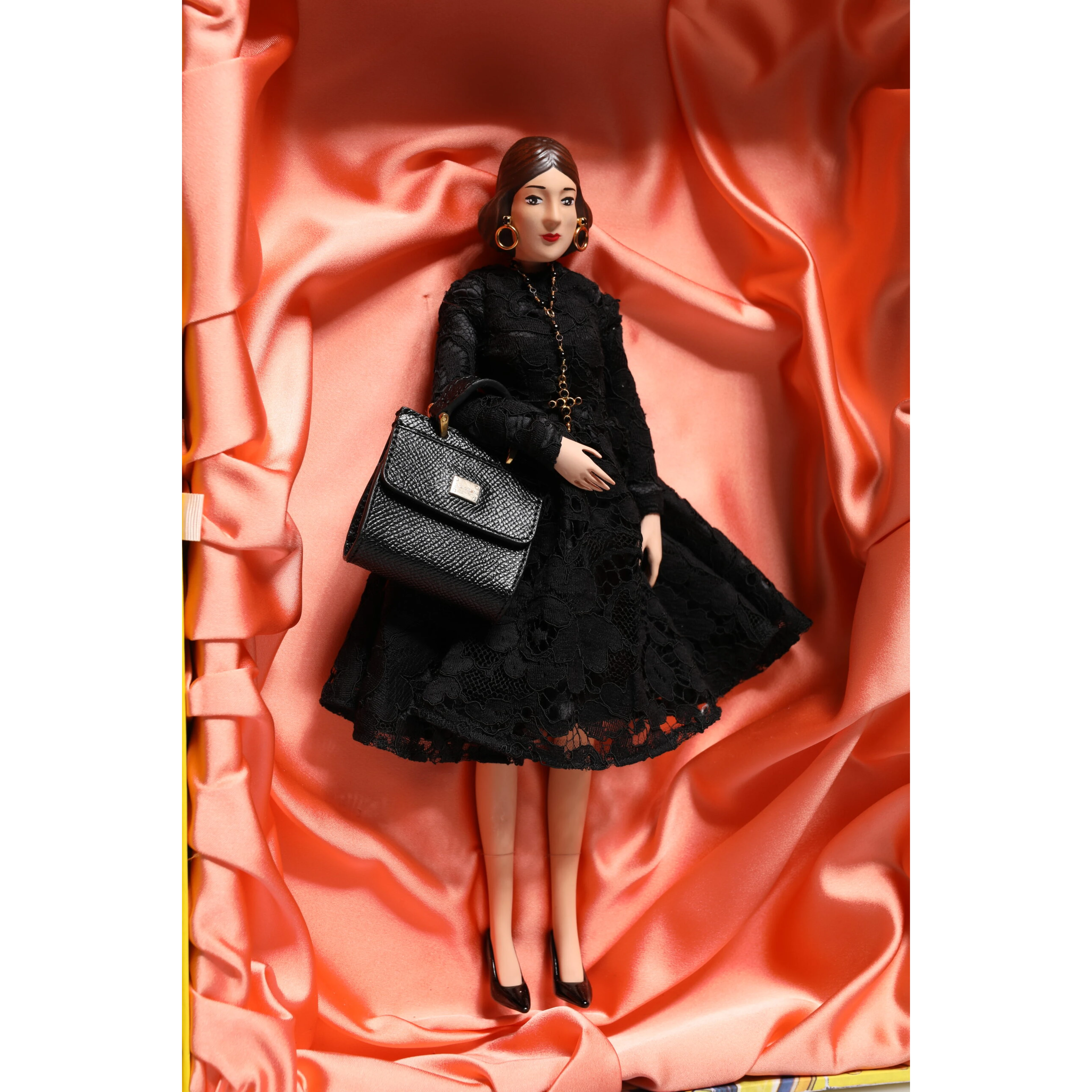 Black Dress Ceramic Porcelain Fashion Leather Sicily Dolls