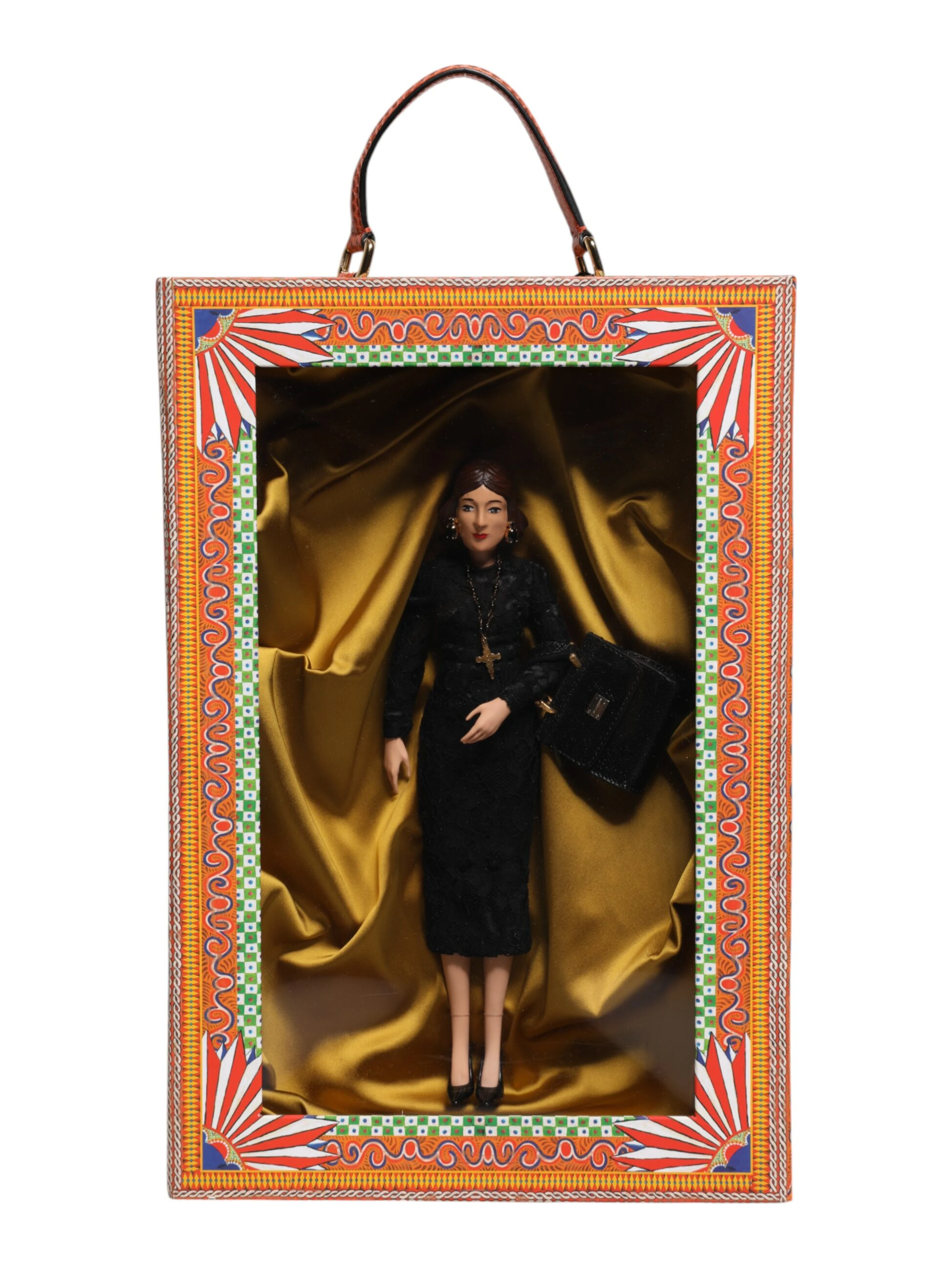 Black Dress Ceramic Porcelain Fashion Leather Sicily Dolls