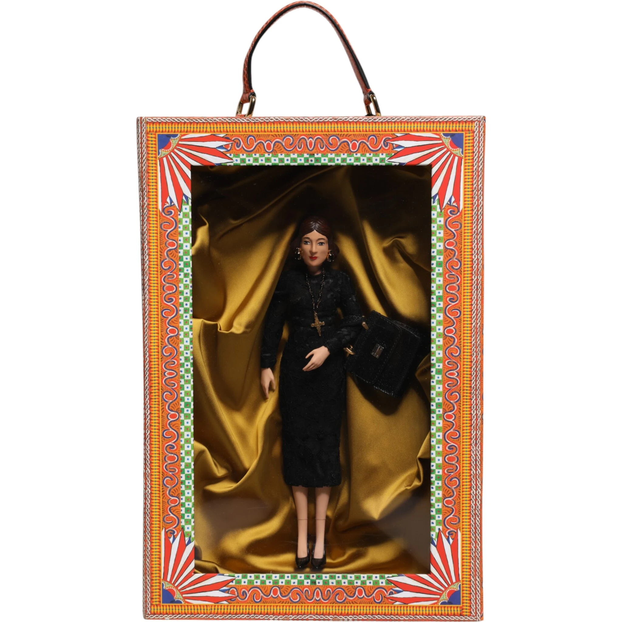 Black Dress Ceramic Porcelain Fashion Leather Sicily Dolls