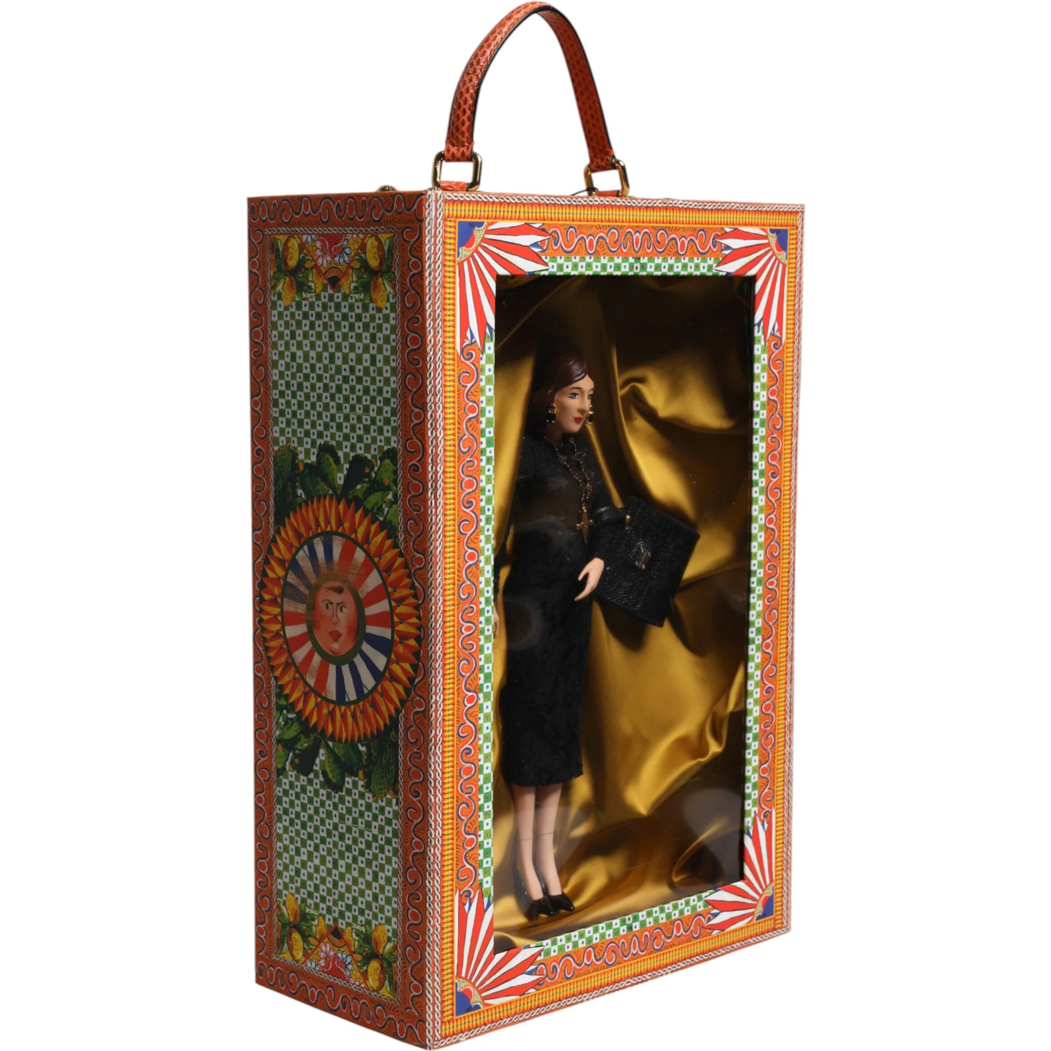 Black Dress Ceramic Porcelain Fashion Leather Sicily Dolls