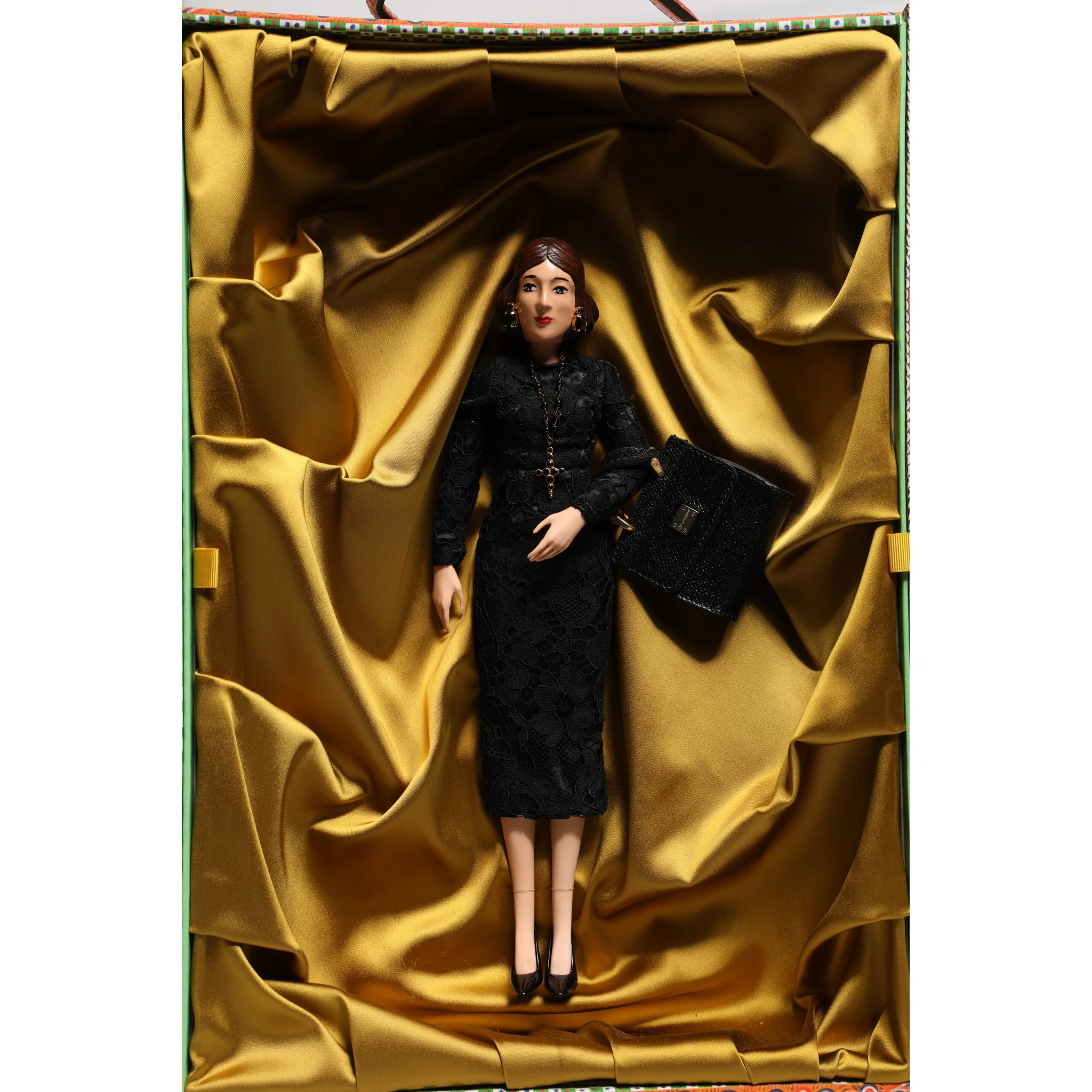 Black Dress Ceramic Porcelain Fashion Leather Sicily Dolls