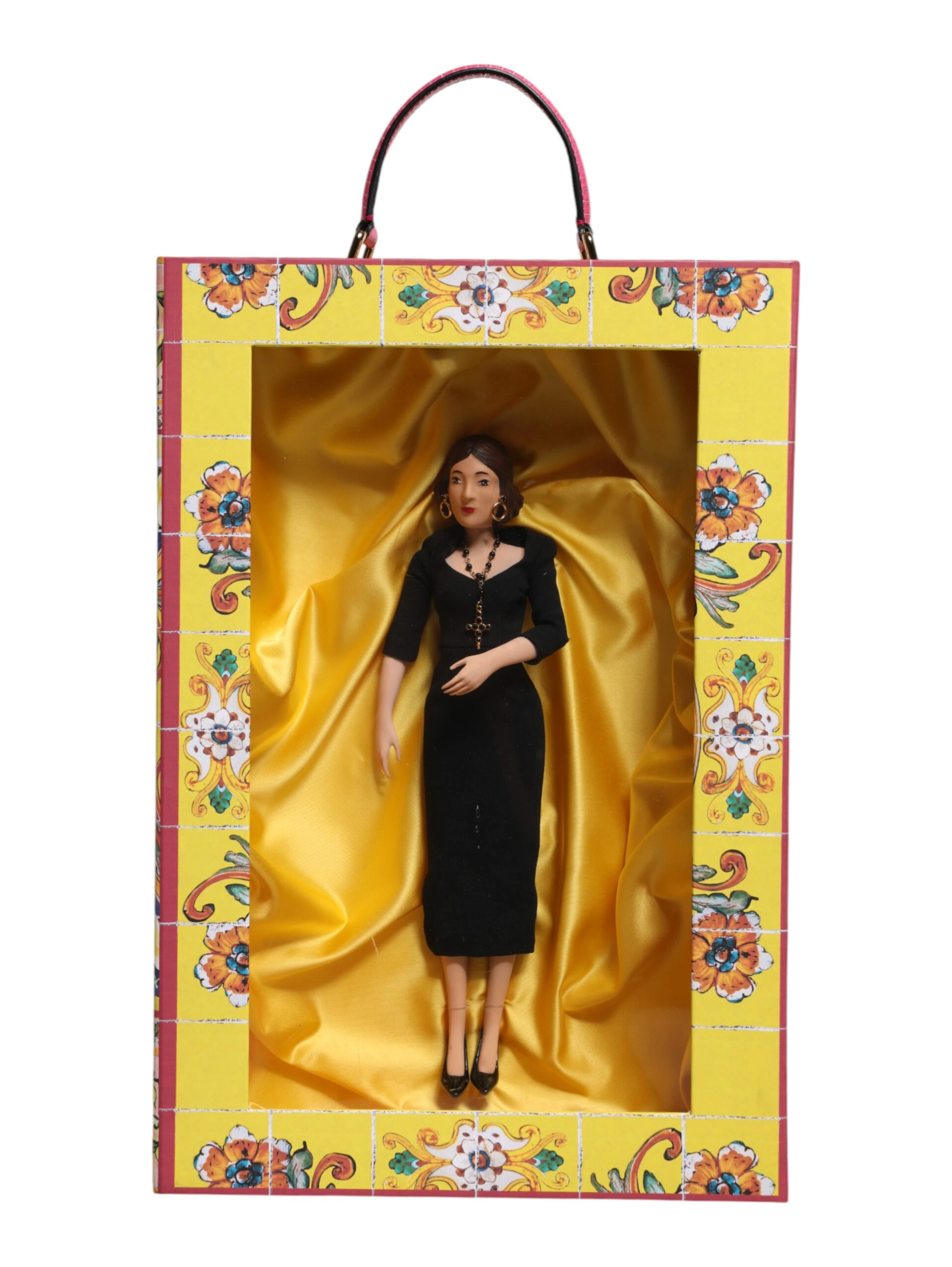 Black Dress Ceramic Porcelain Fashion Leather Sicily Dolls