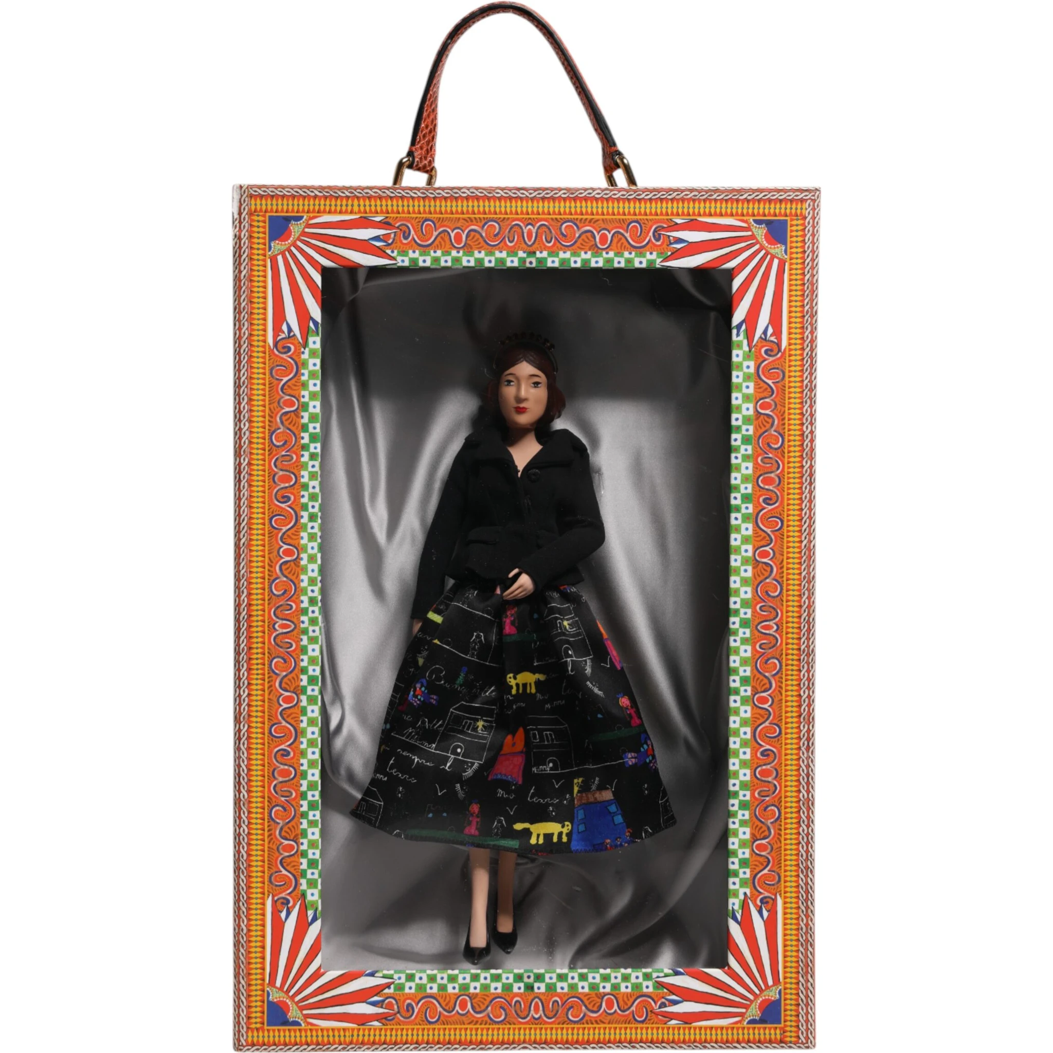 Black Dress Ceramic Porcelain Fashion Leather Sicily Dolls