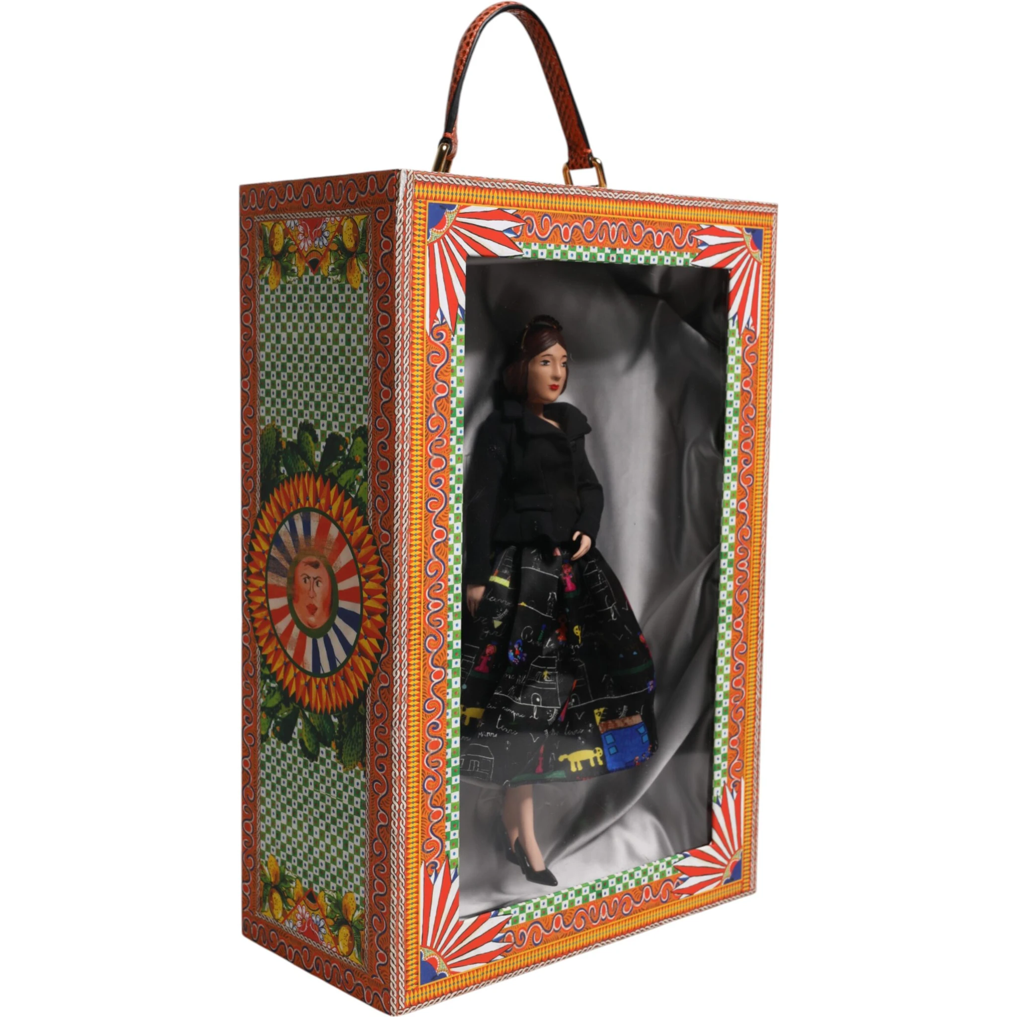 Black Dress Ceramic Porcelain Fashion Leather Sicily Dolls