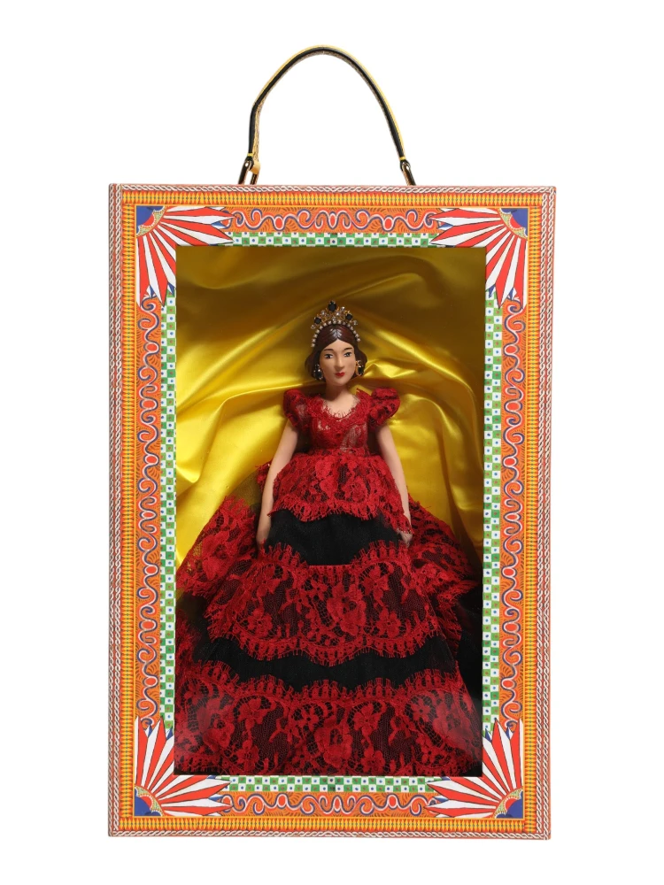 Red Dress Ceramic Porcelain Fashion Box Leather Sicily Dolls alternative