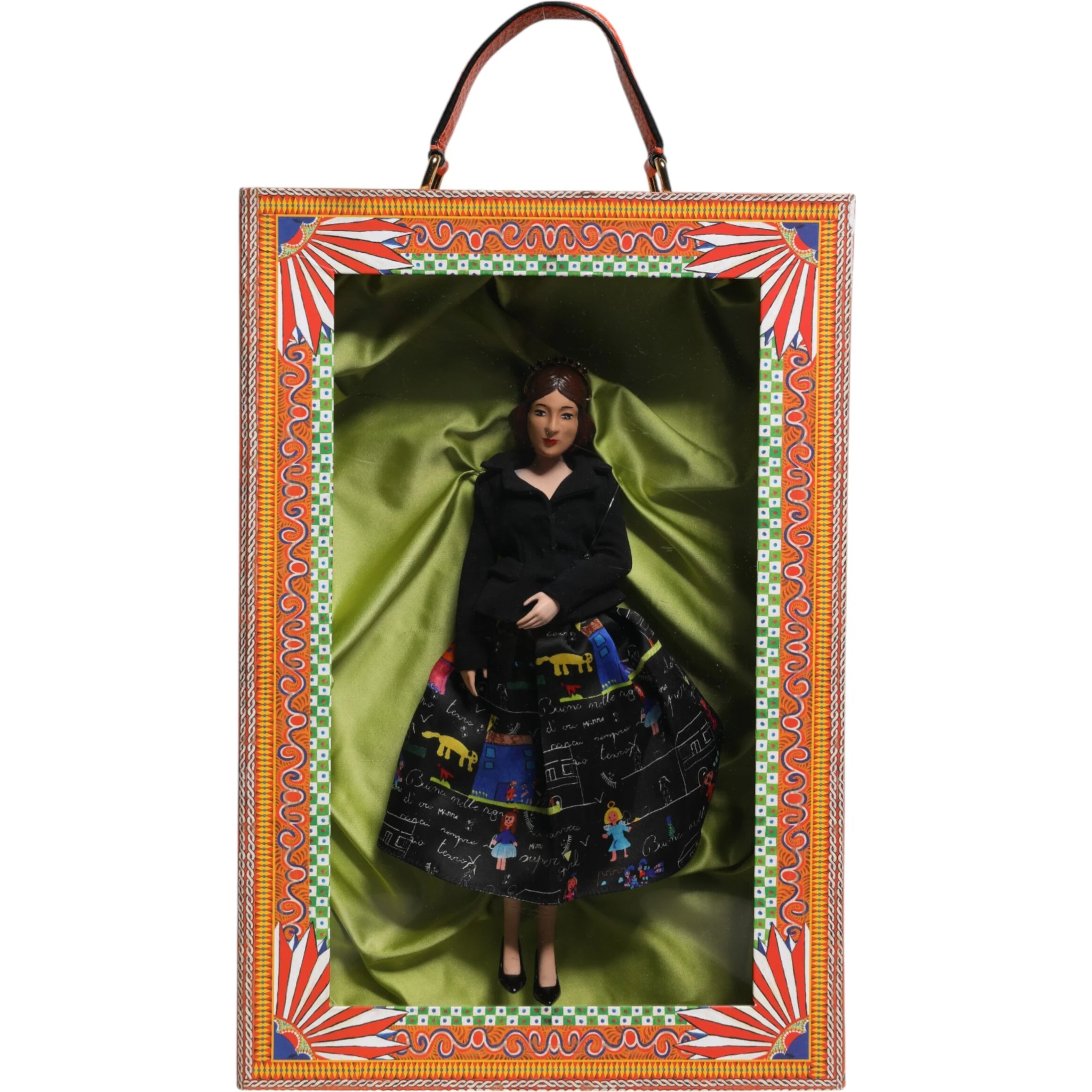 Black Dress Ceramic Porcelain Fashion Leather Sicily Dolls