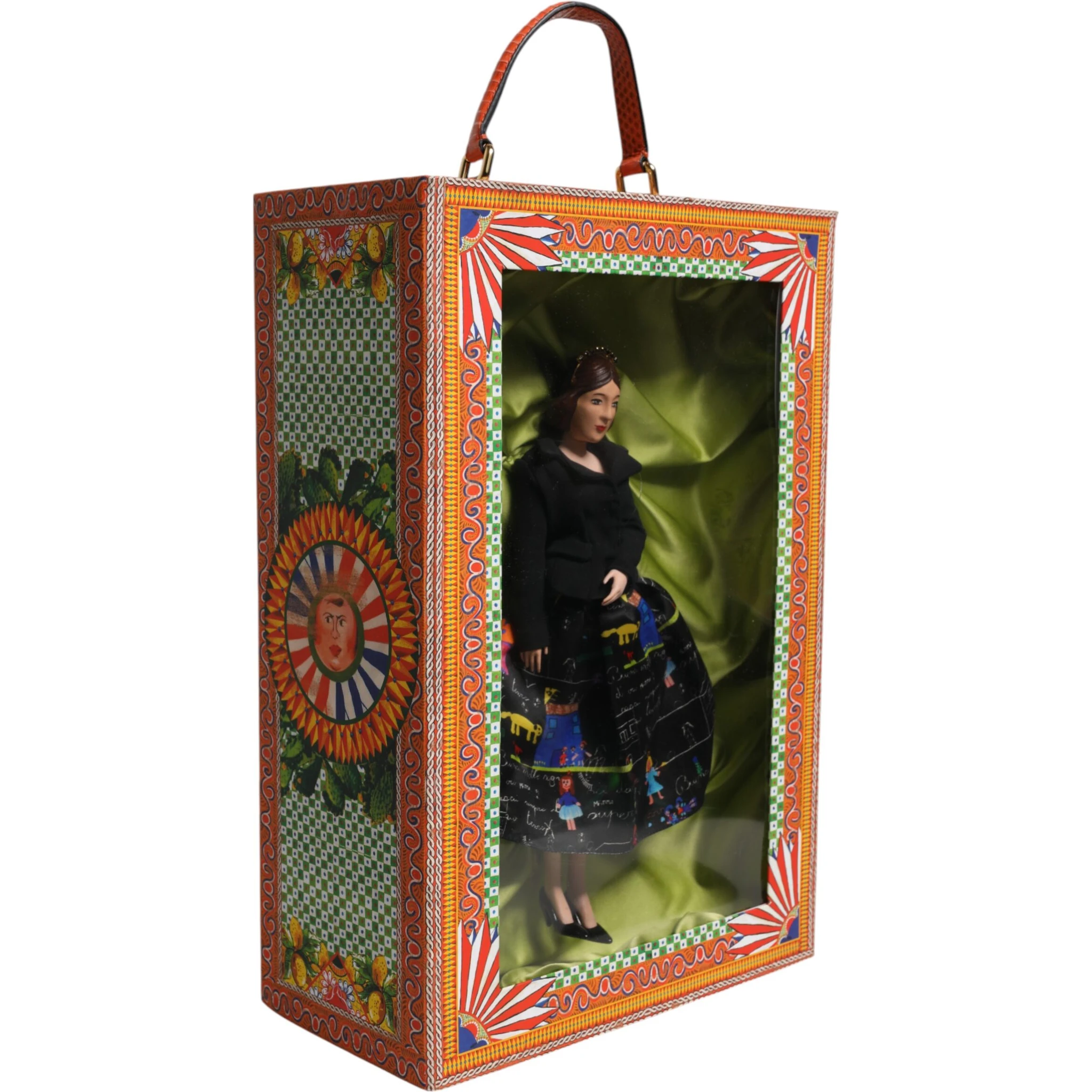 Black Dress Ceramic Porcelain Fashion Leather Sicily Dolls