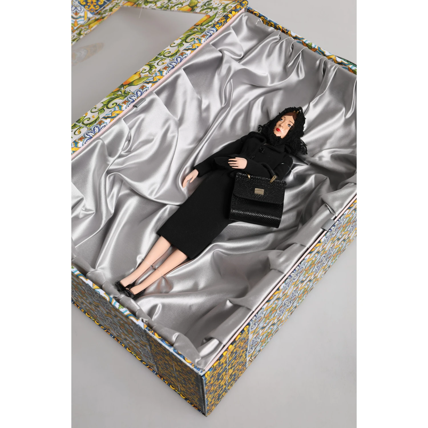 Black Dress Ceramic Porcelain Fashion Leather Sicily Dolls