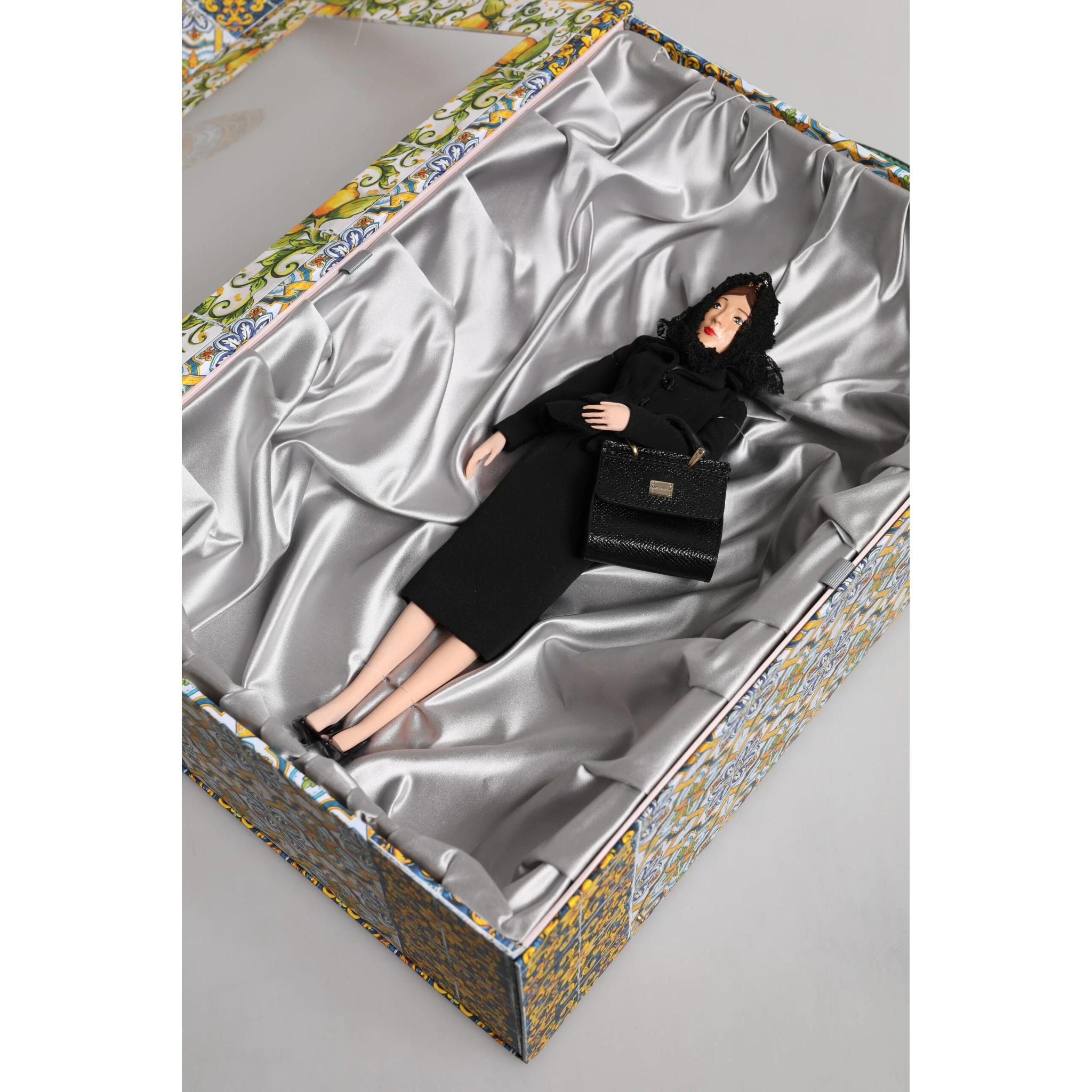 Black Dress Ceramic Porcelain Fashion Leather Sicily Dolls