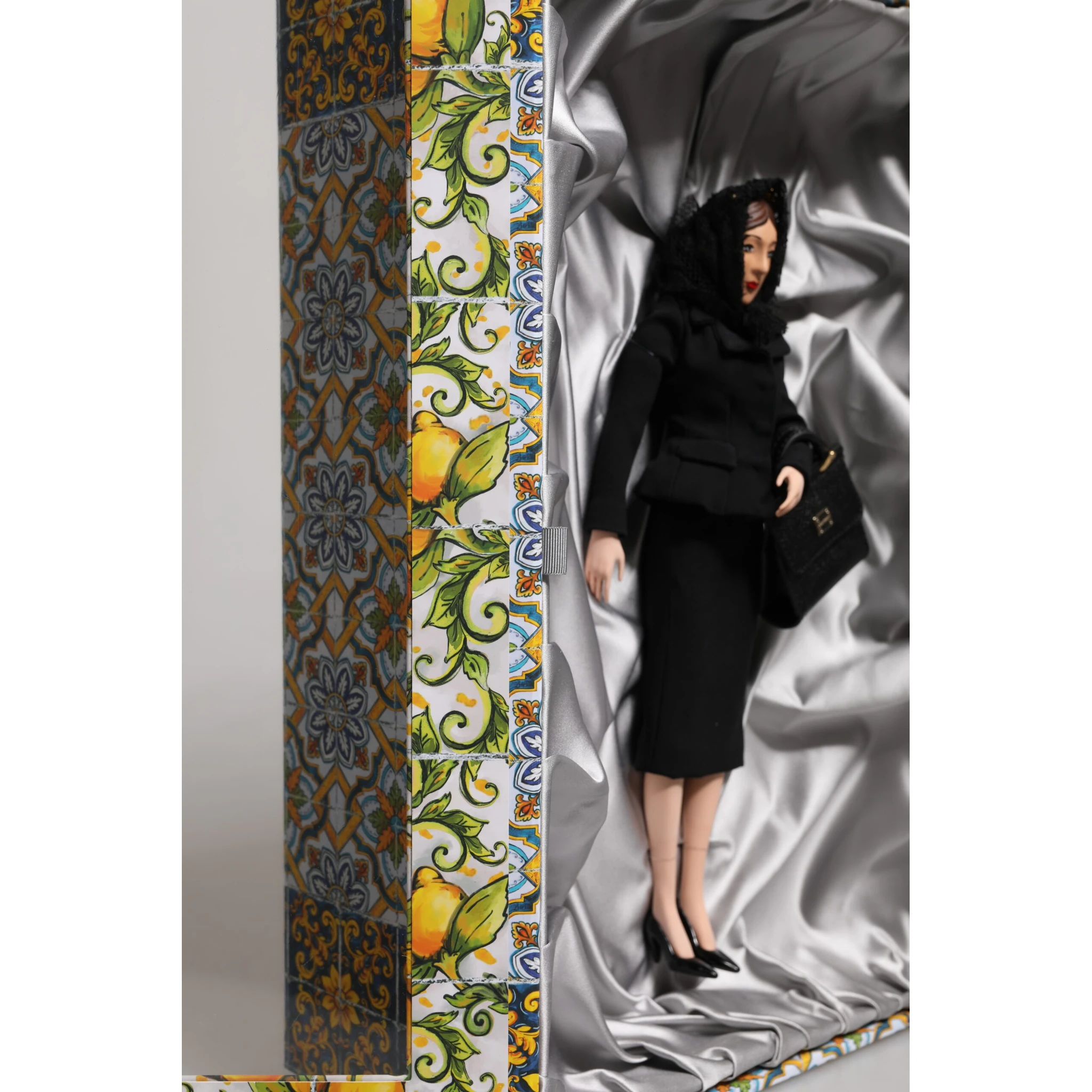 Black Dress Ceramic Porcelain Fashion Leather Sicily Dolls