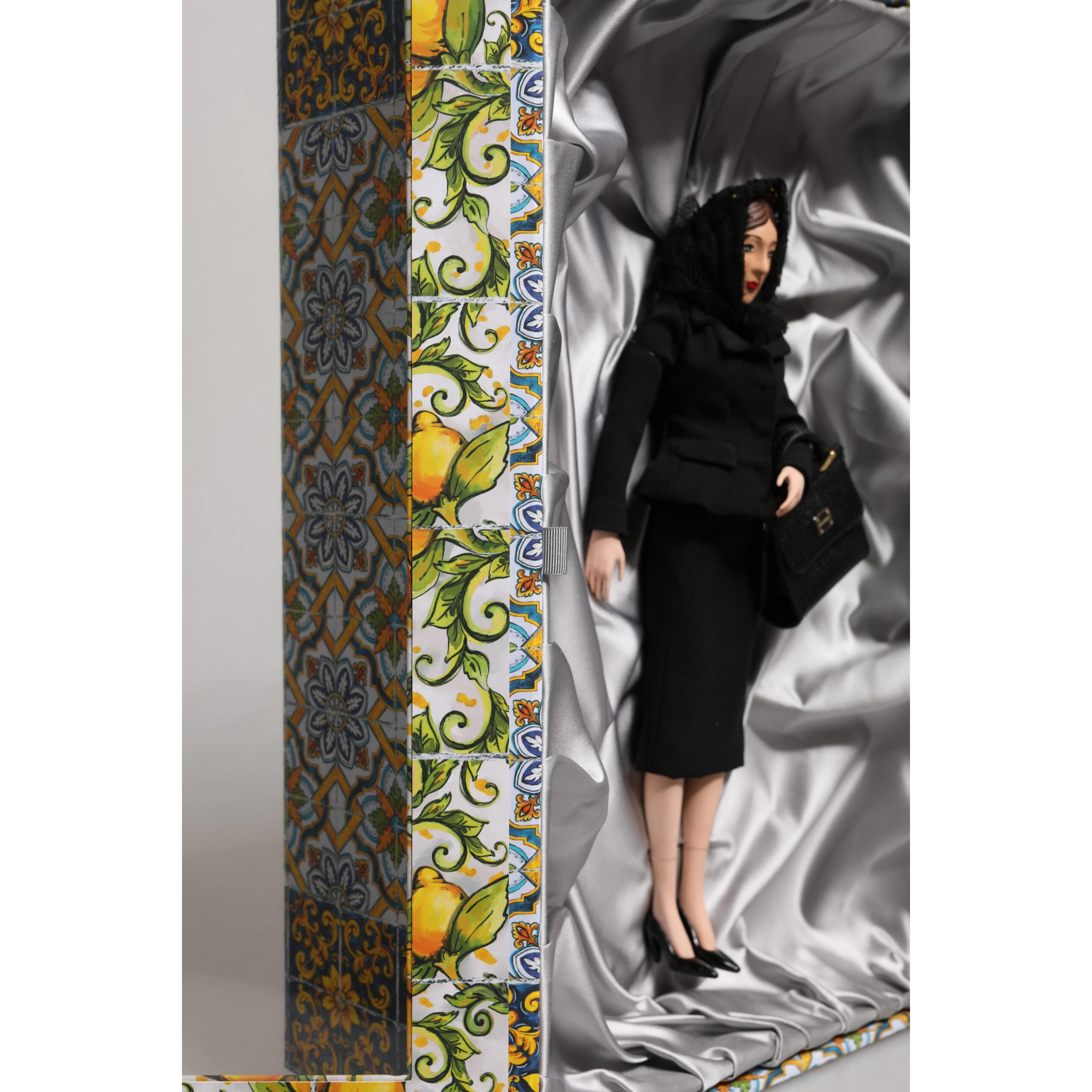 Black Dress Ceramic Porcelain Fashion Leather Sicily Dolls