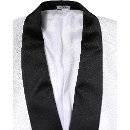 White Nylon Single Breasted Coat Blazer