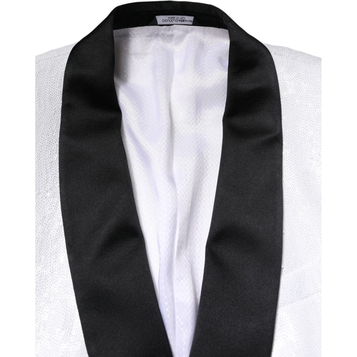White Nylon Single Breasted Coat Blazer