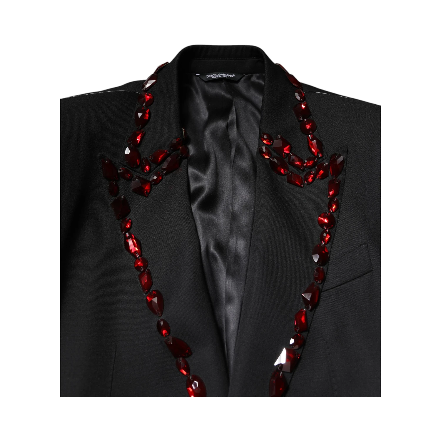 Black SICILIA CrystalEmbellished Coat Blazer