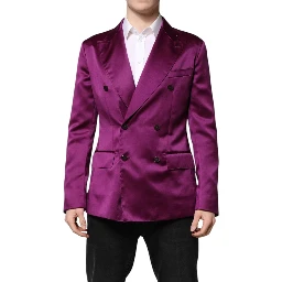 Purple Double Breasted Men Suit Coat Blazer