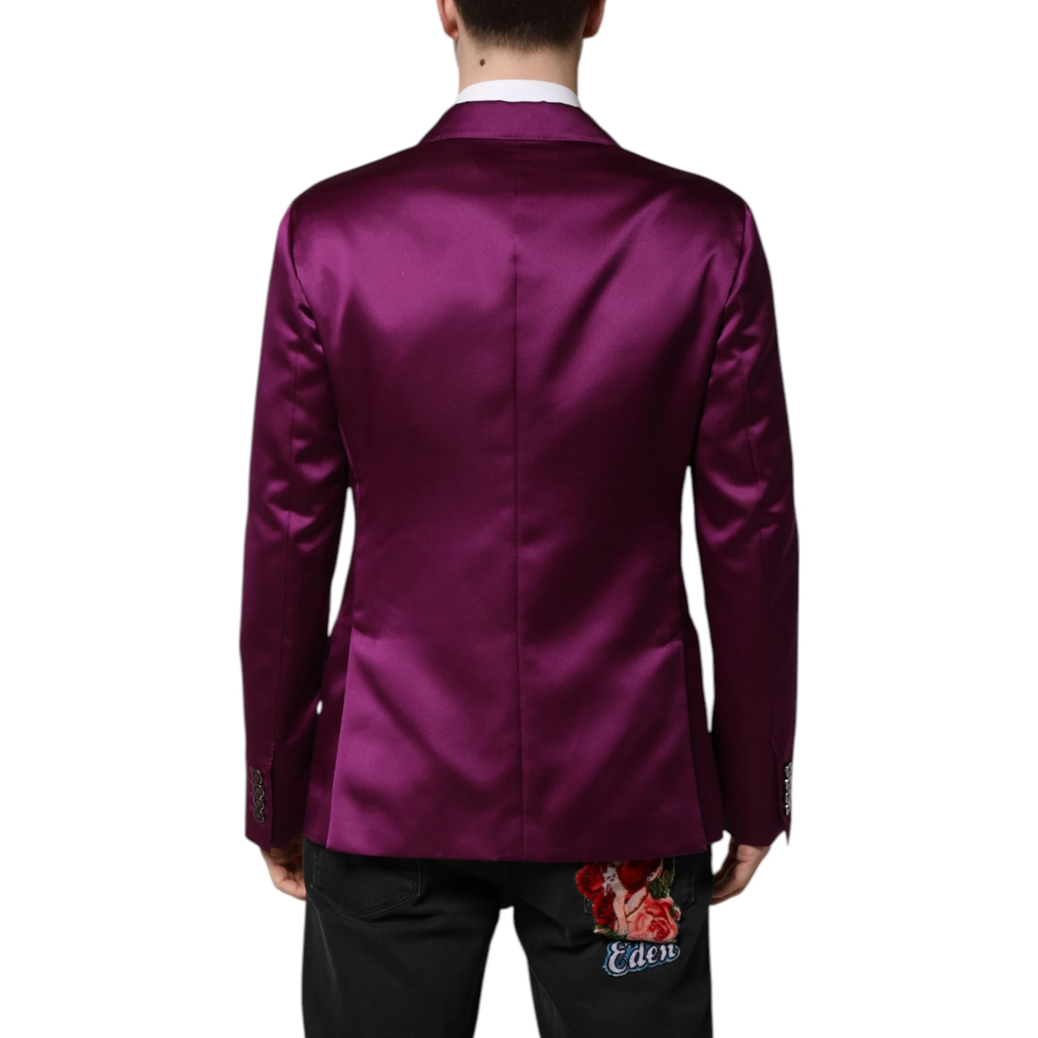 Purple Double Breasted Men Suit Coat Blazer