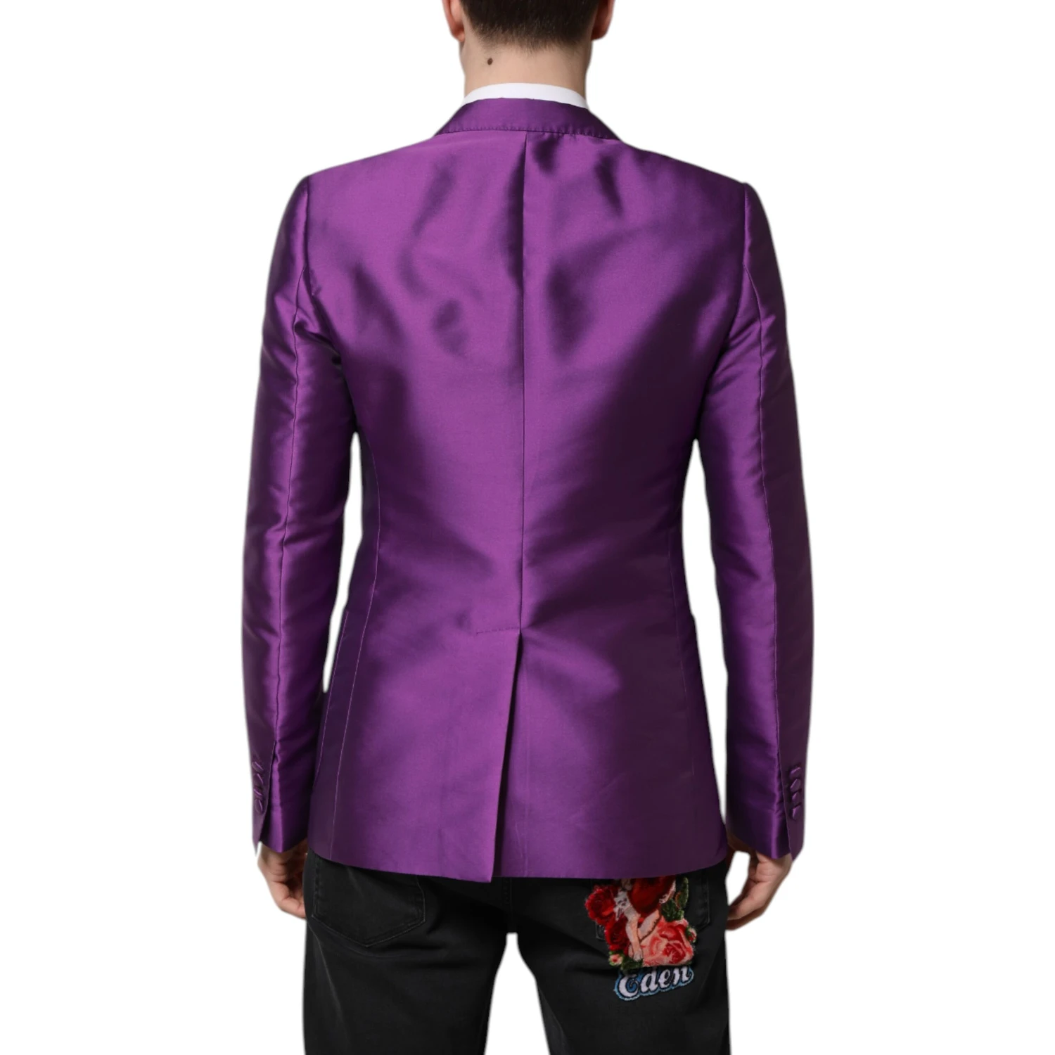 Purple Double Breasted Men Suit Coat Blazer