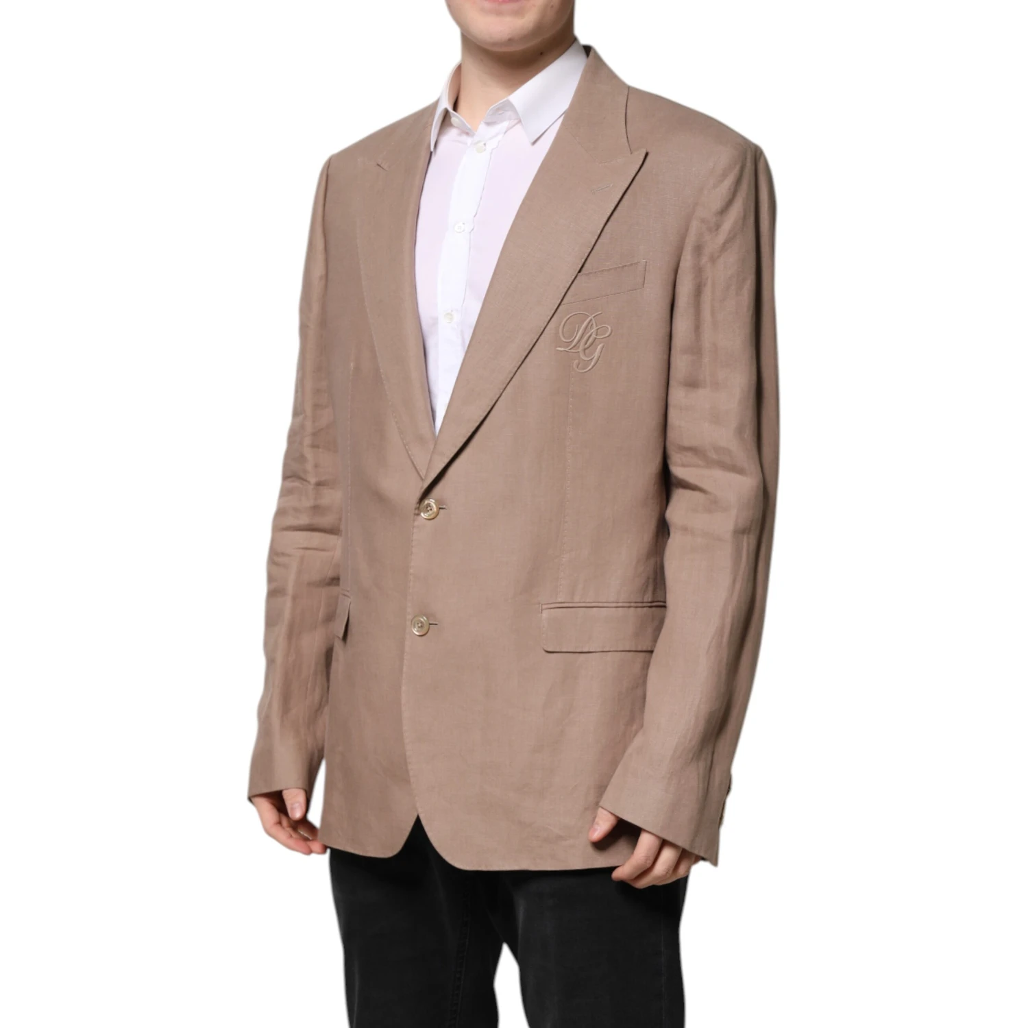 Beige TAORMINA Single Breasted Coat Blazer