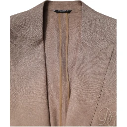 Beige TAORMINA Single Breasted Coat Blazer