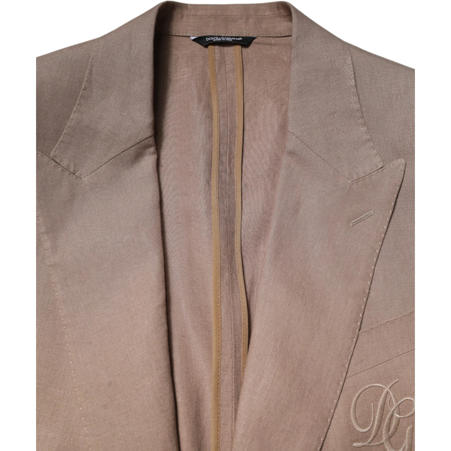 Beige TAORMINA Single Breasted Coat Blazer