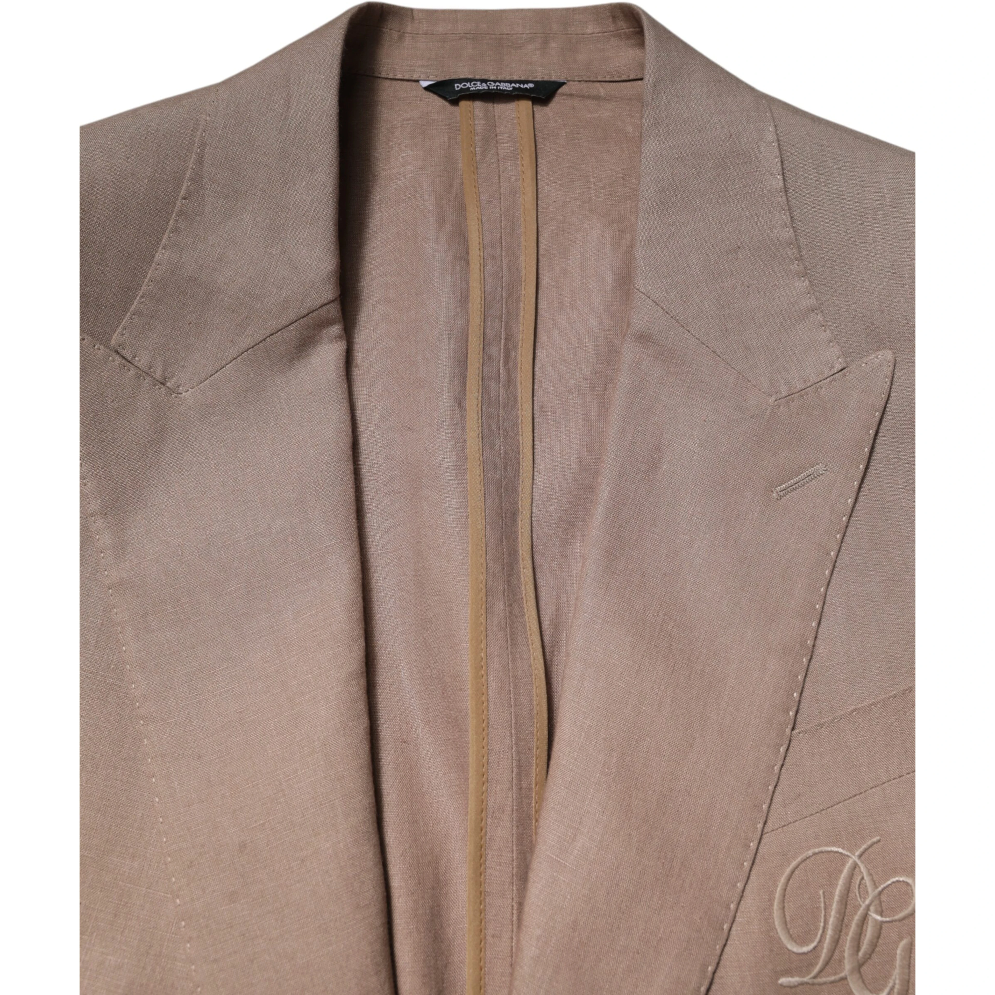 Beige TAORMINA Single Breasted Coat Blazer